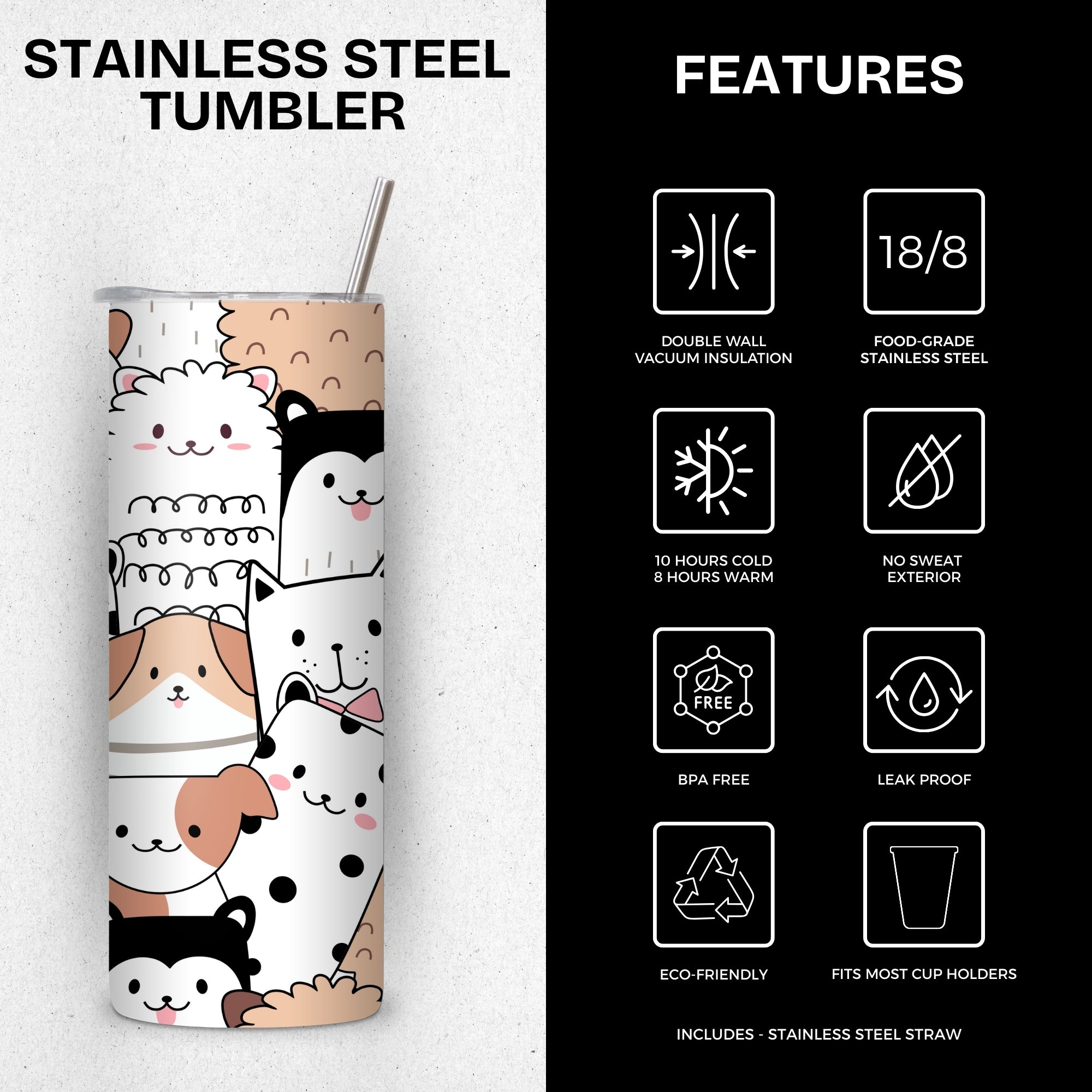 Animal Lover Stainless Steel Vacuum Insulated Tumbler