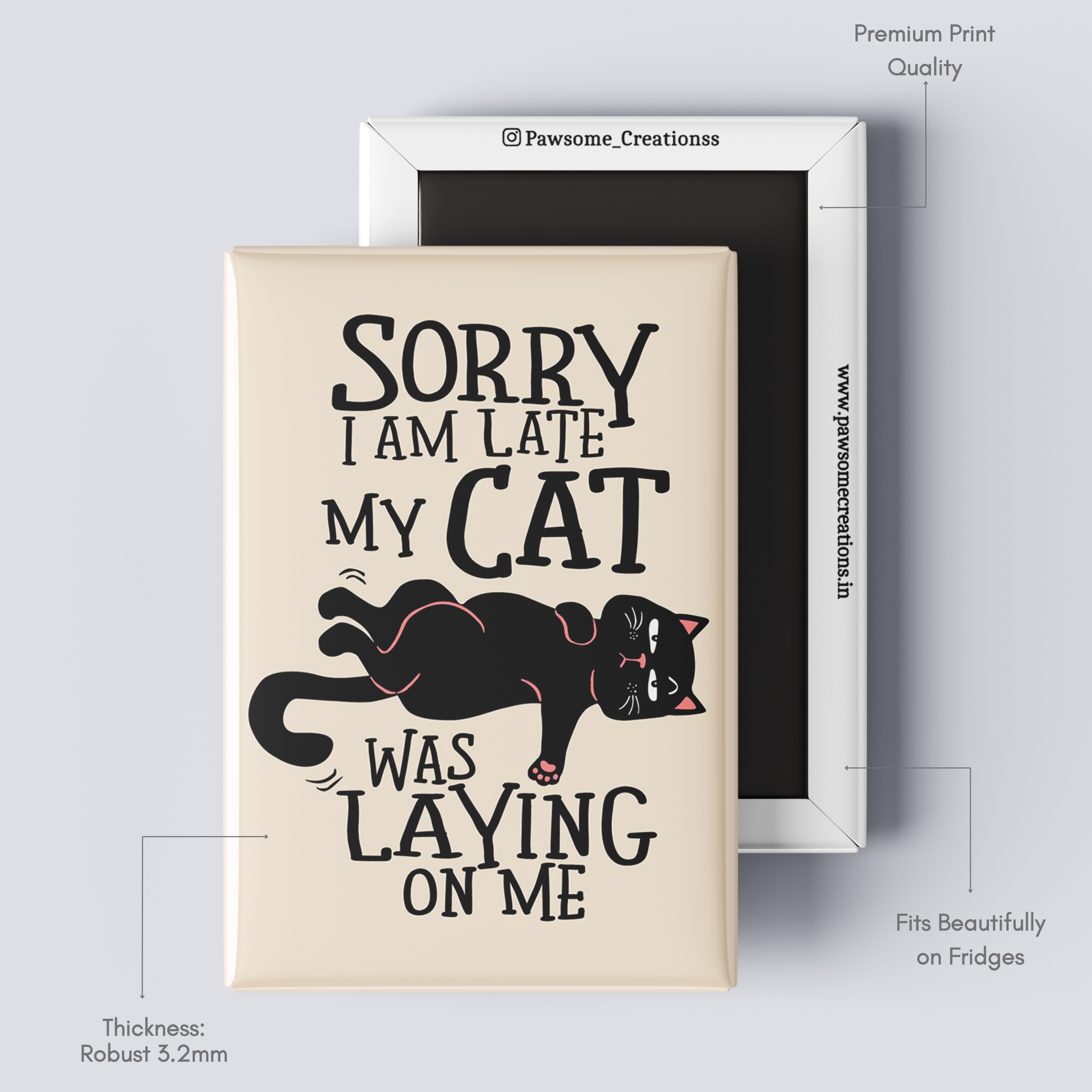 Drama Paws Fridge Magnet
