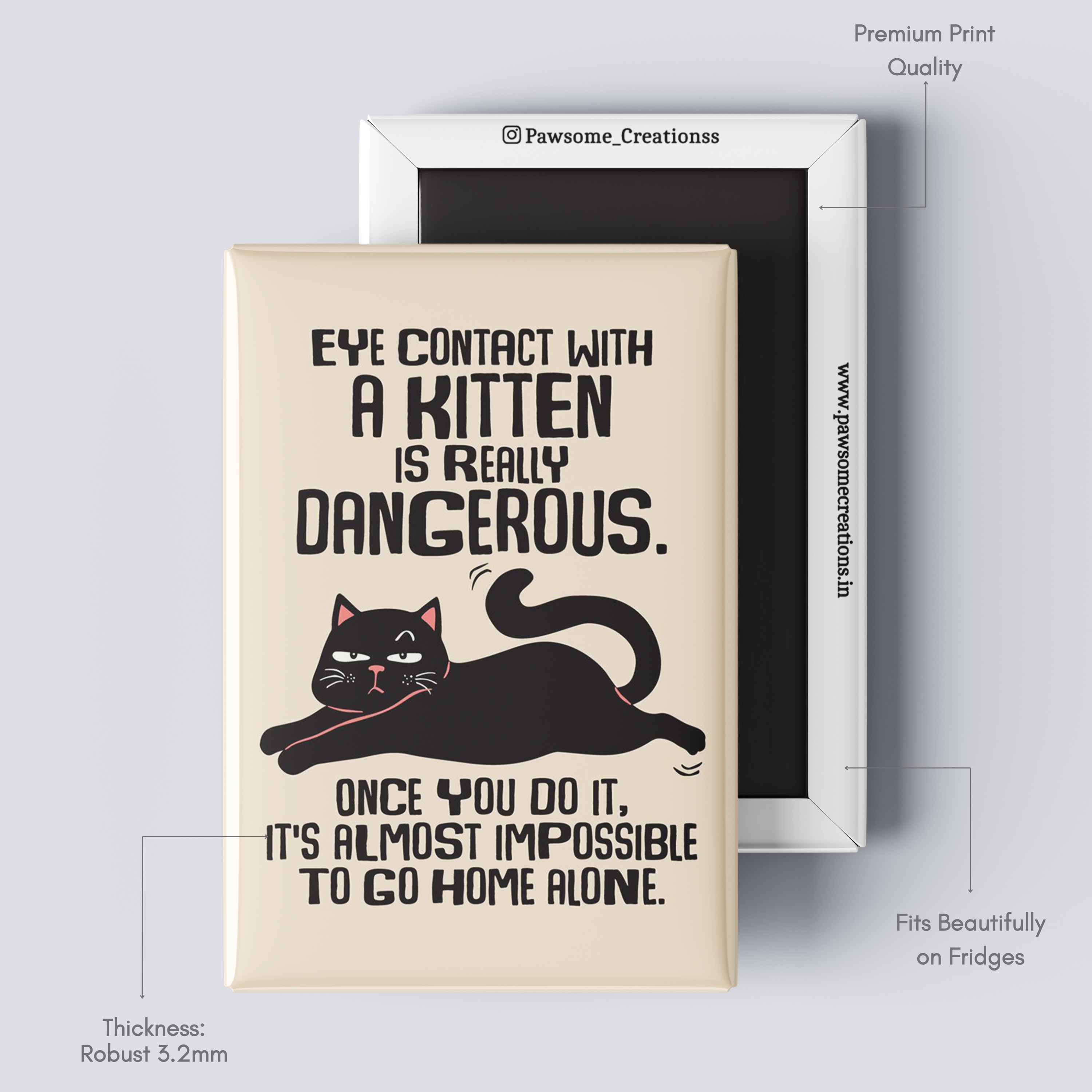 Emotional Support Cat Fridge Magnet