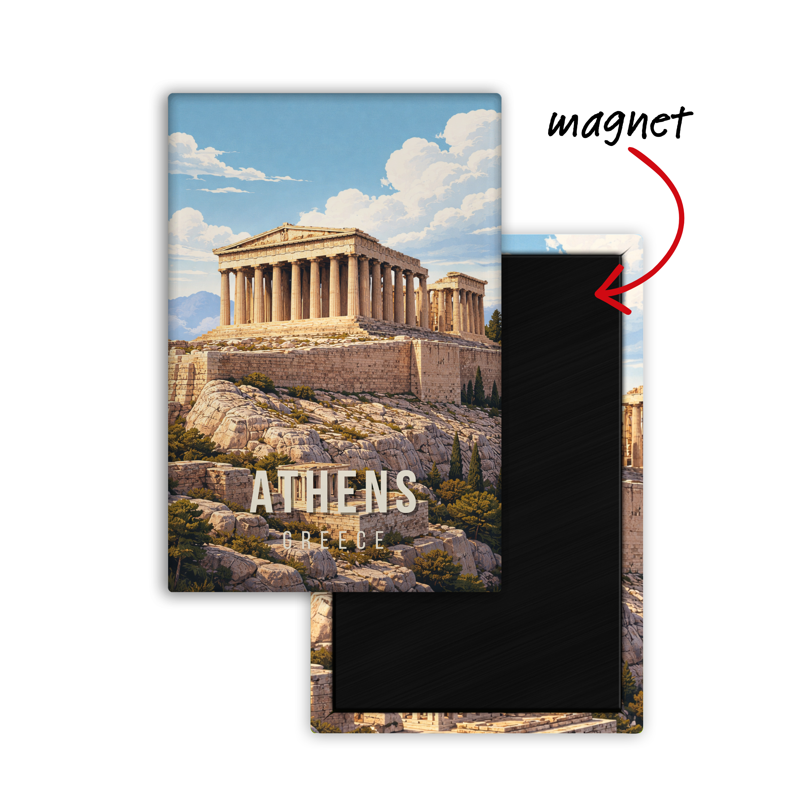 Meet Me in Athens, Greece - Fridge Magnet