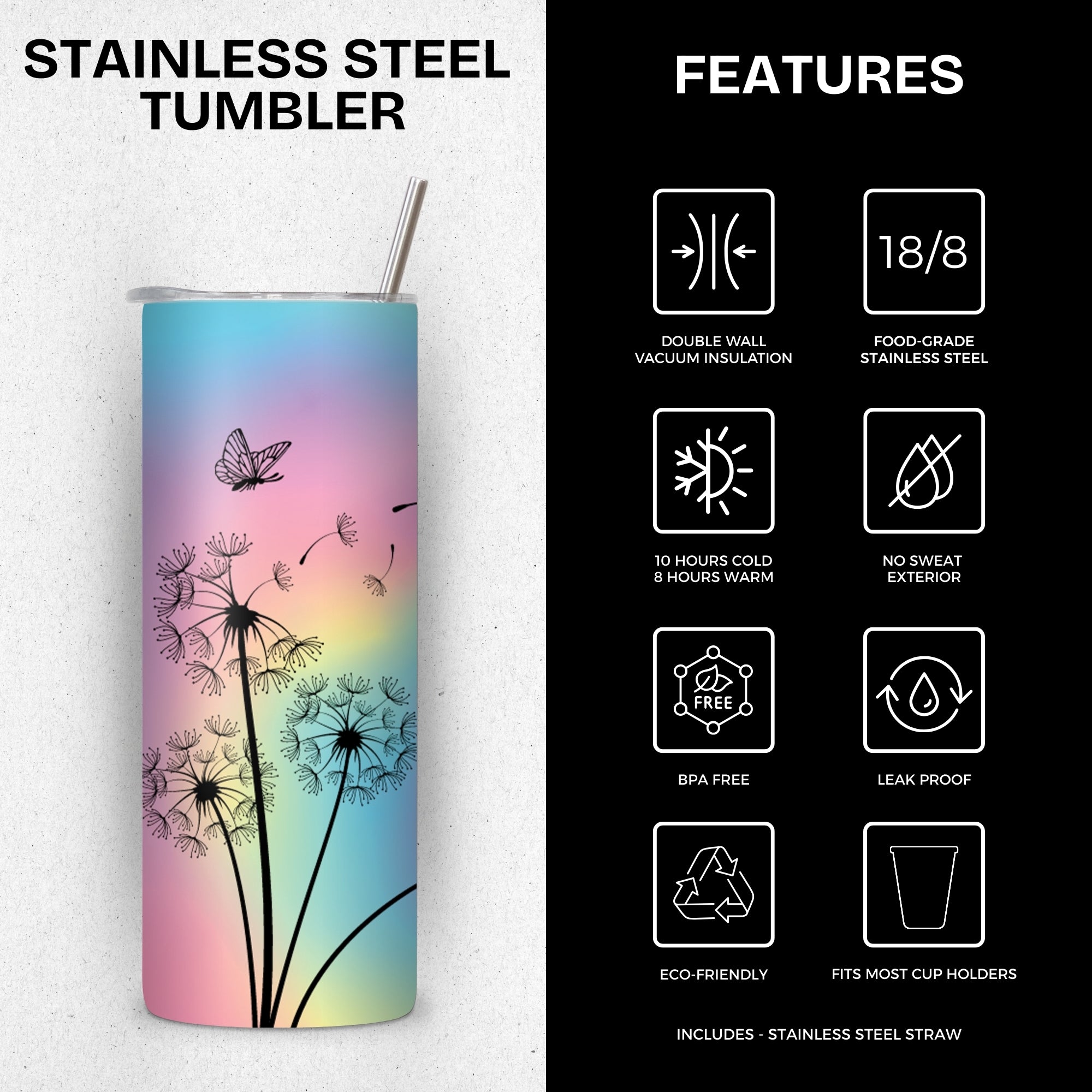 Just Breathe Stainless Steel Vacuum Insulated Tumbler