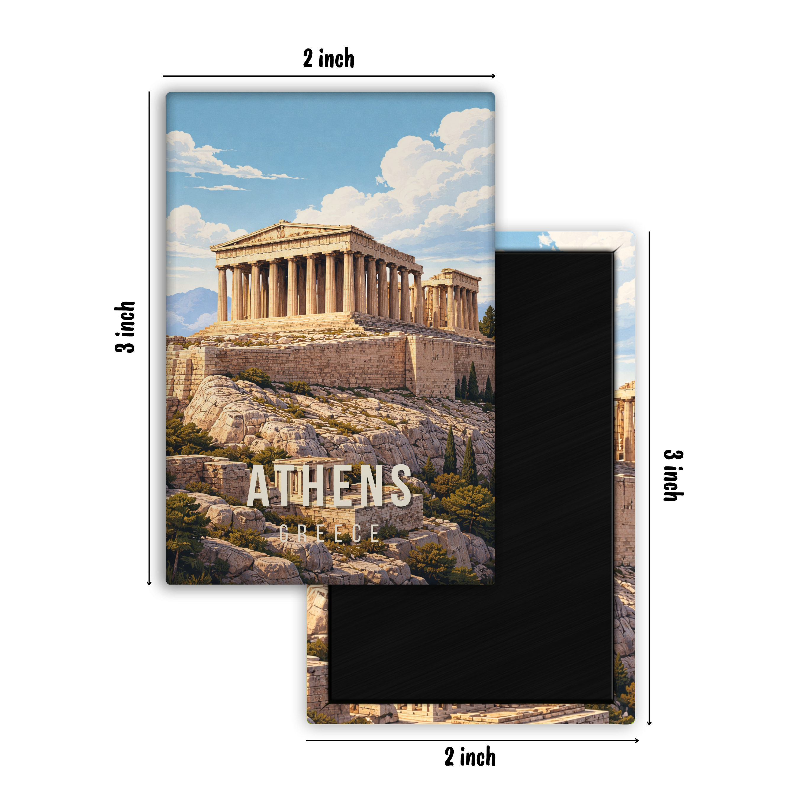 Meet Me in Athens, Greece - Fridge Magnet