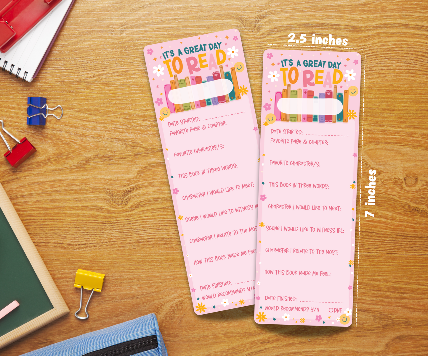 To Read Laminated Bookmark