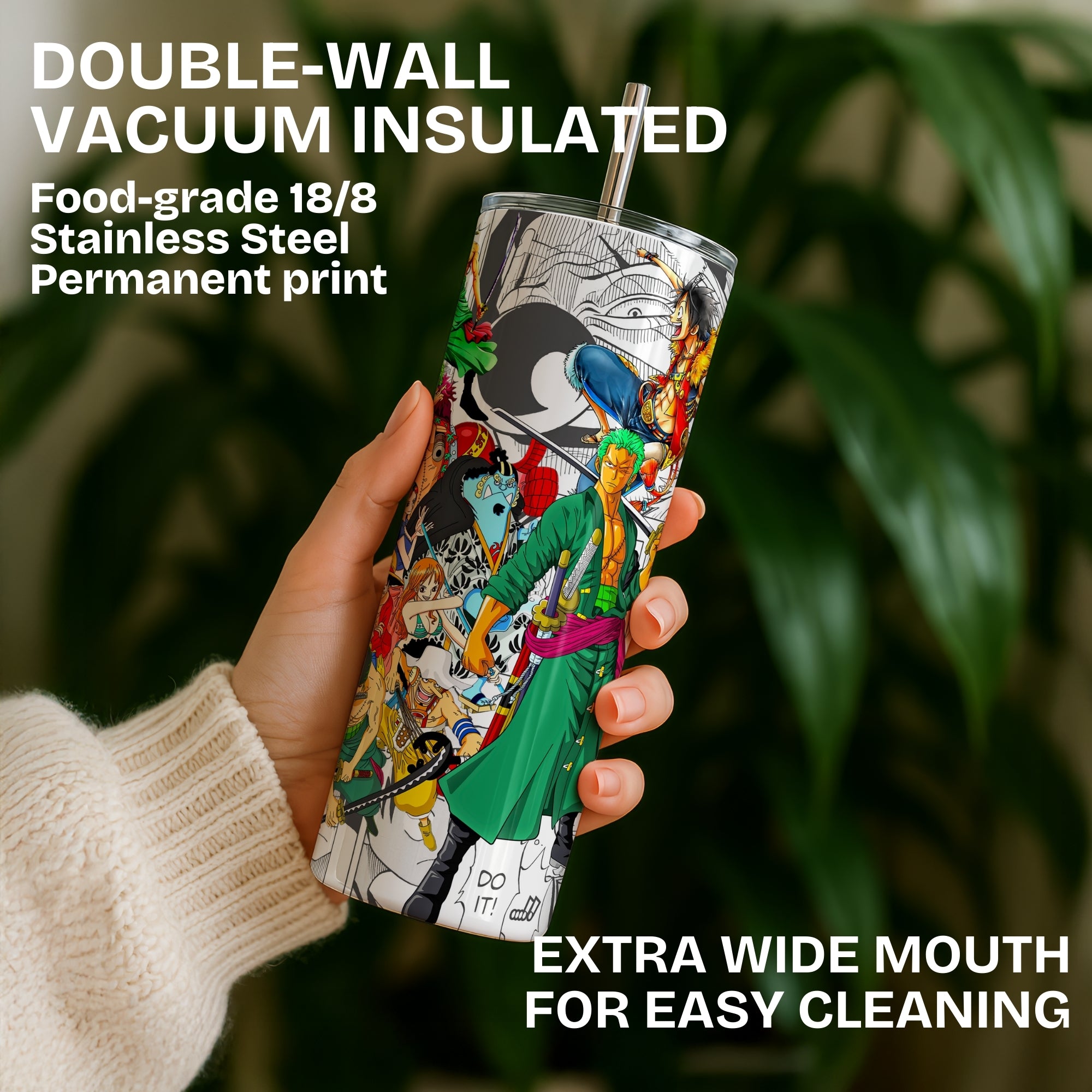 One Piece Themed Stainless Steel Vacuum Insulated Tumbler