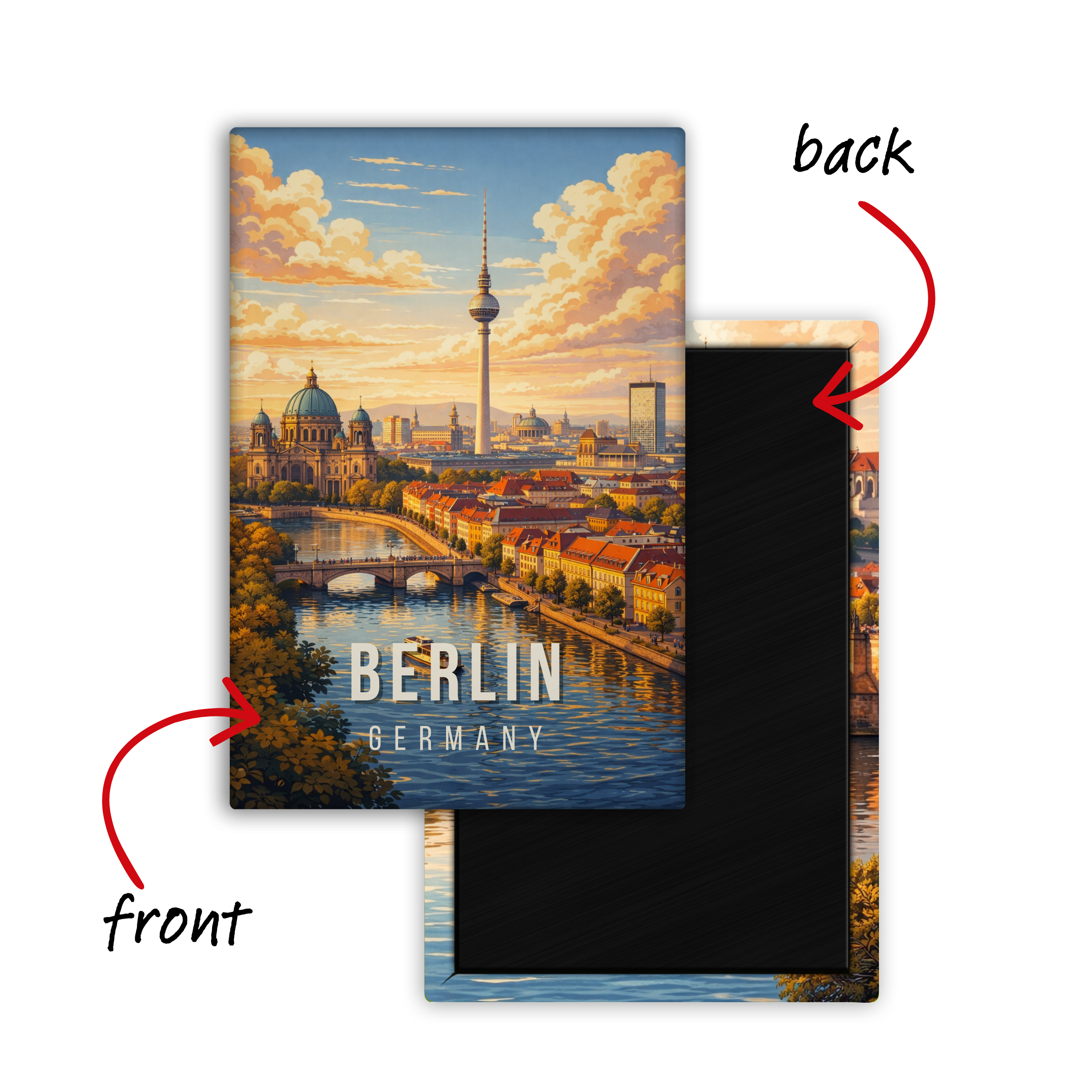 Lost in Berlin, Germany - Fridge Magnet