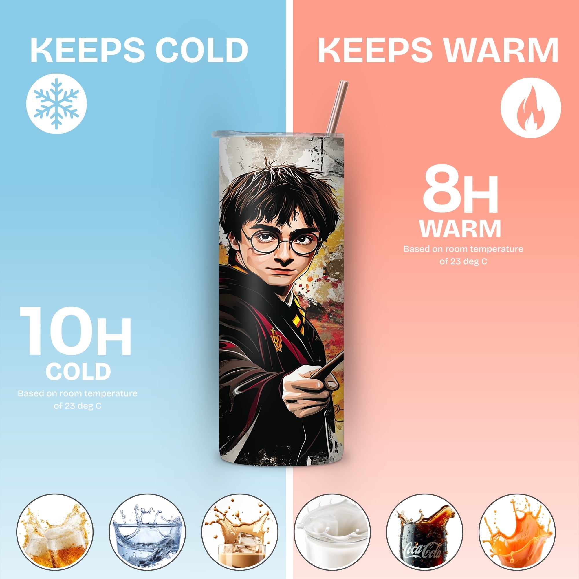 Potter head Themed Stainless Steel Vacuum Insulated Tumbler