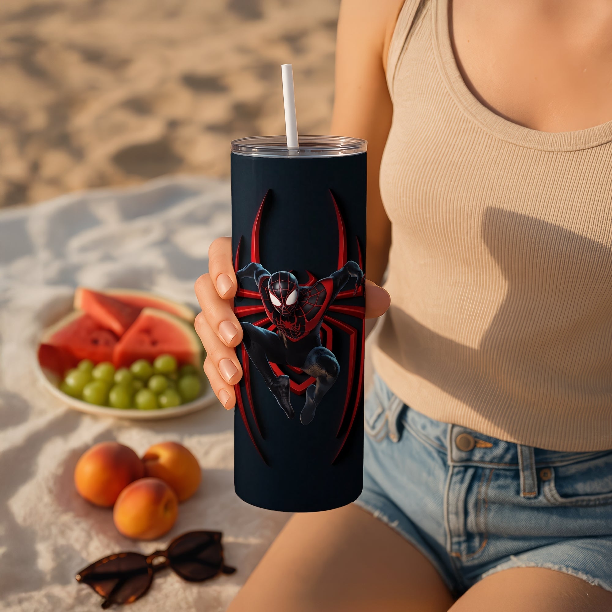 Spider Spiderman Themed Stainless Steel Vacuum Insulated Tumbler