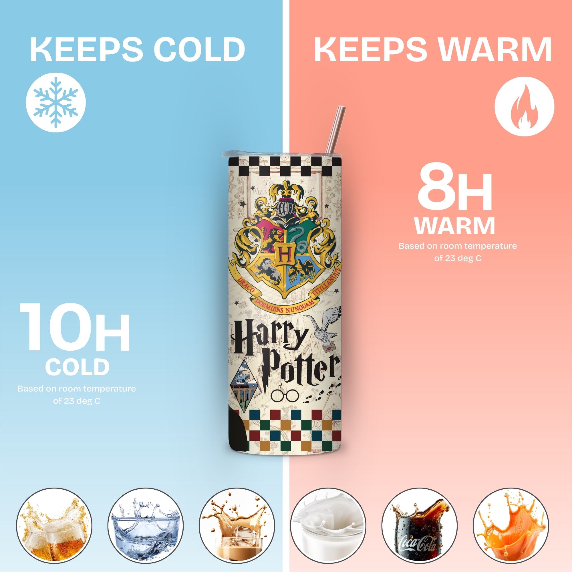 Harry Potter Themed Stainless Steel Vacuum Insulated Tumbler