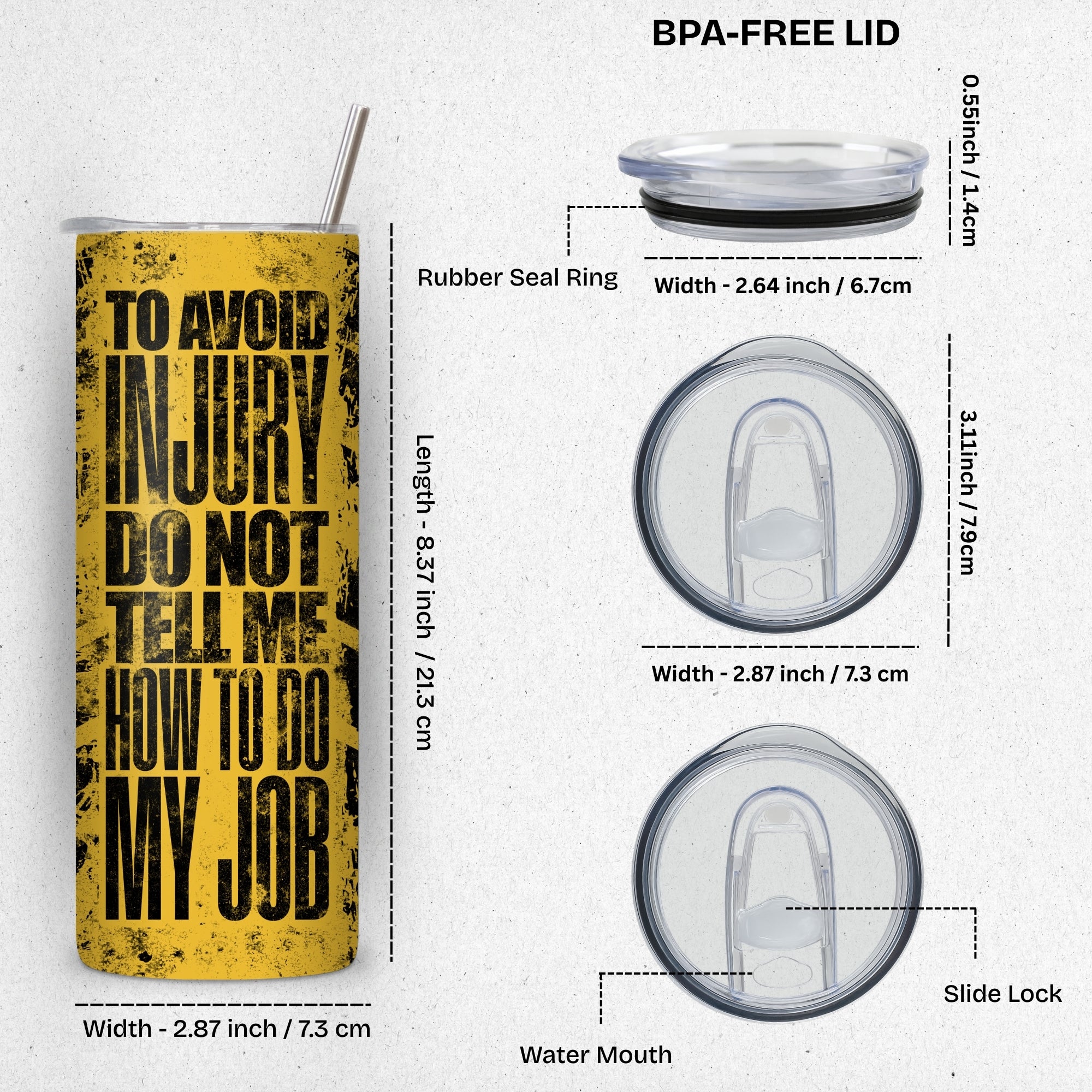 Office Sarcasm Themed Stainless Steel Vacuum Insulated Tumbler