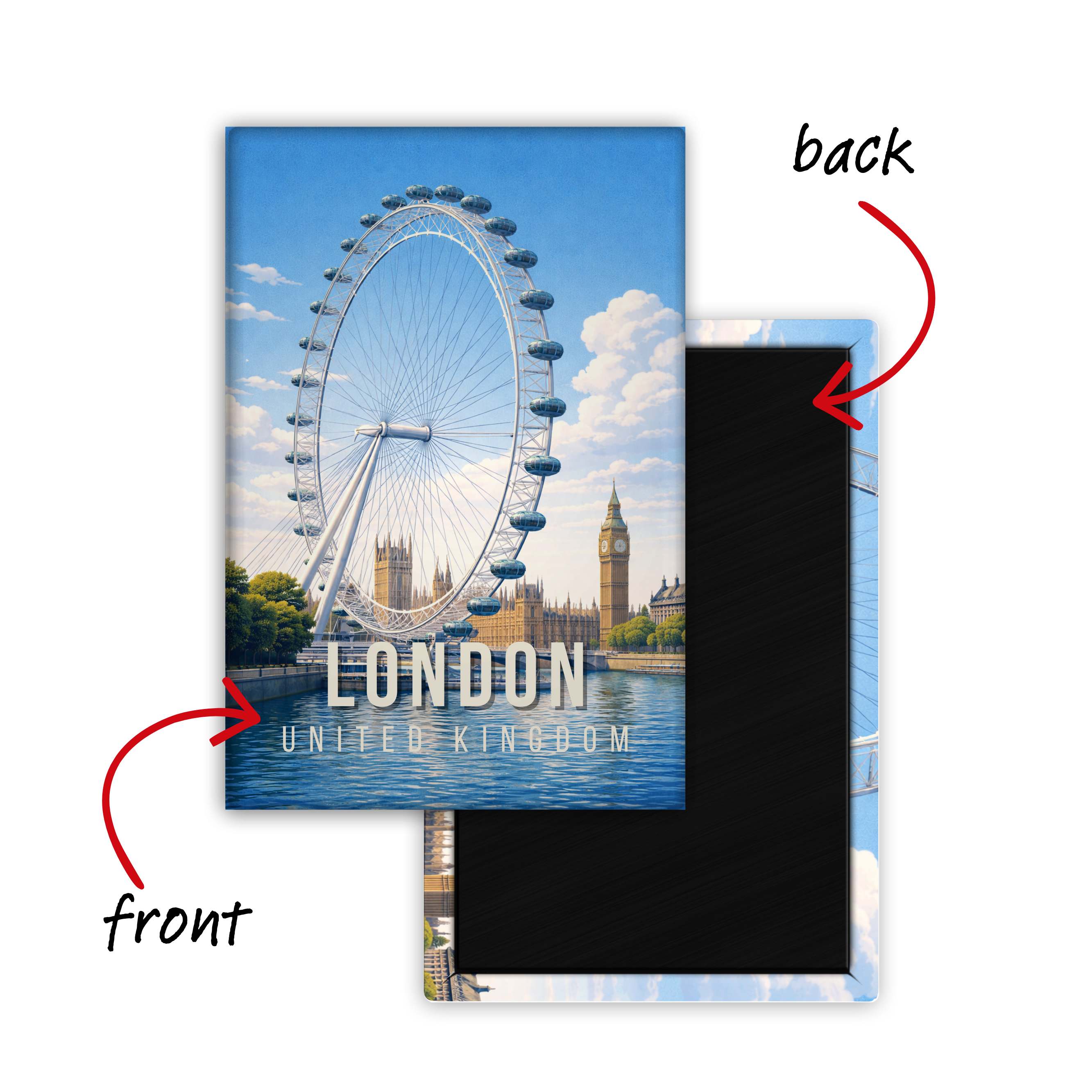 Next Stop: London, UK - Fridge Magnet