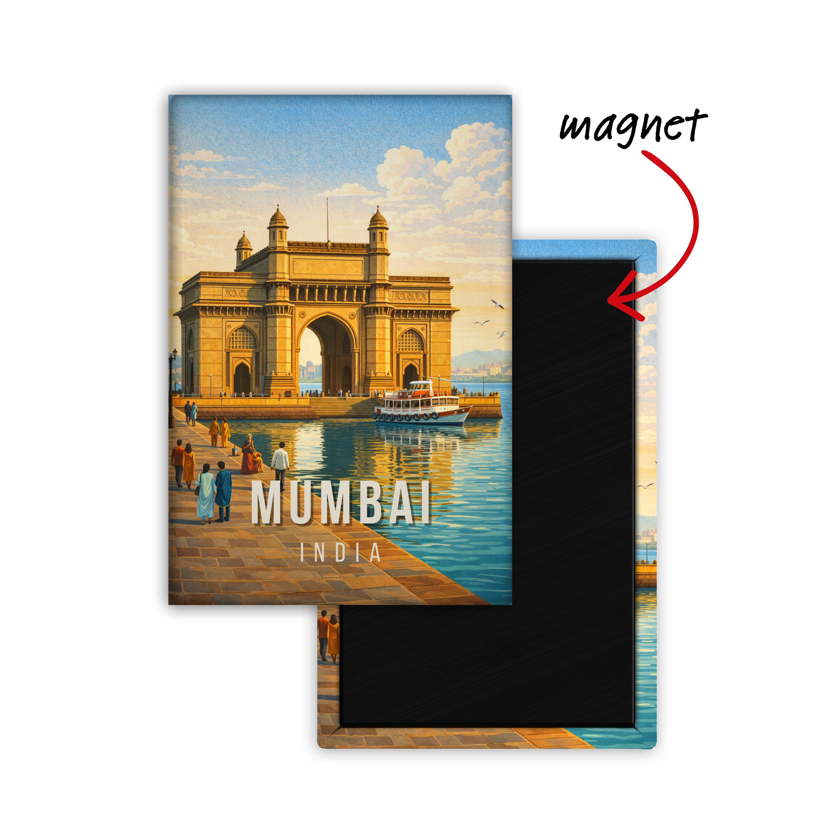 Heart belongs to Mumbai Fridge Magnet