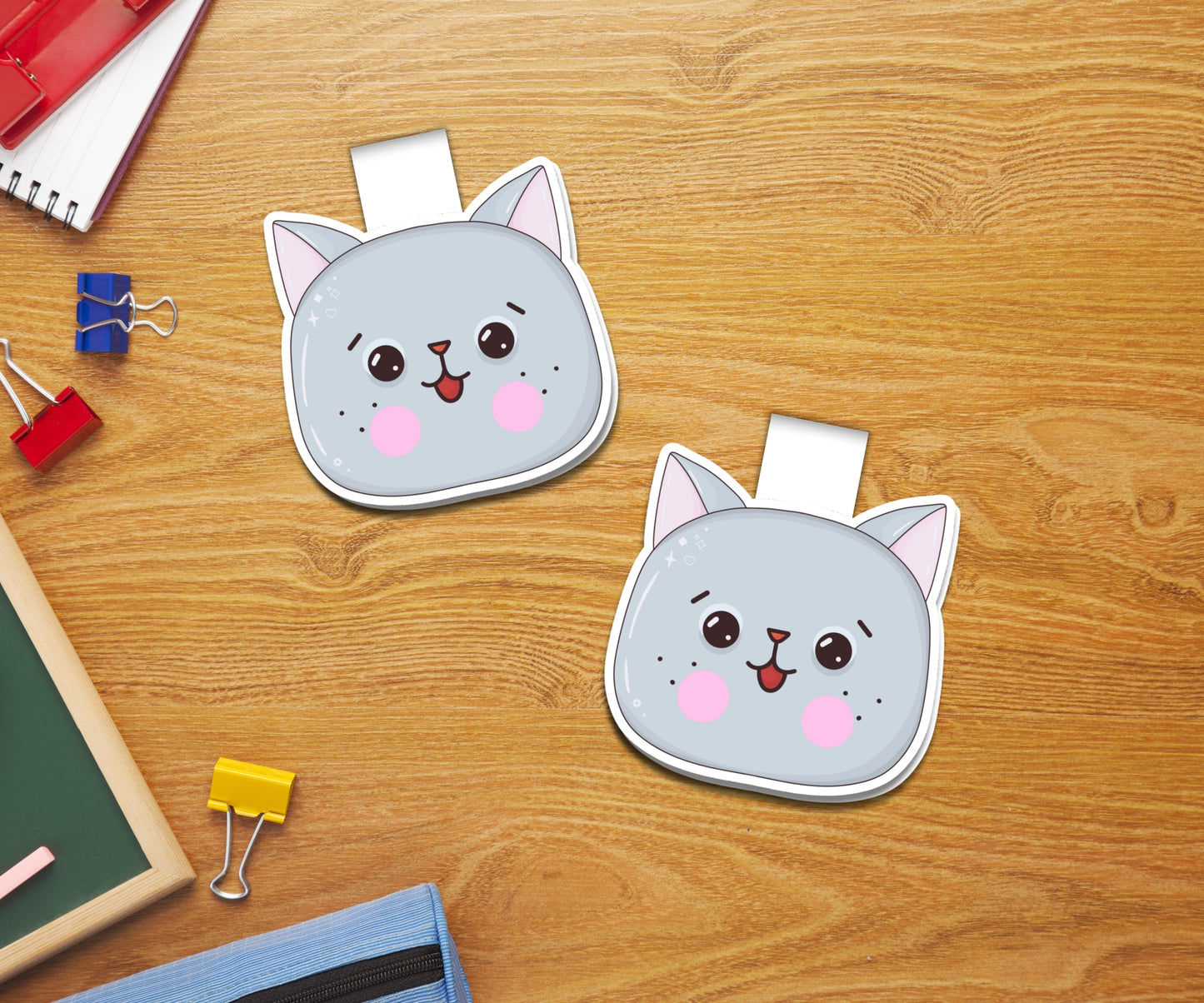 Cat Face Magnetic Bookmark