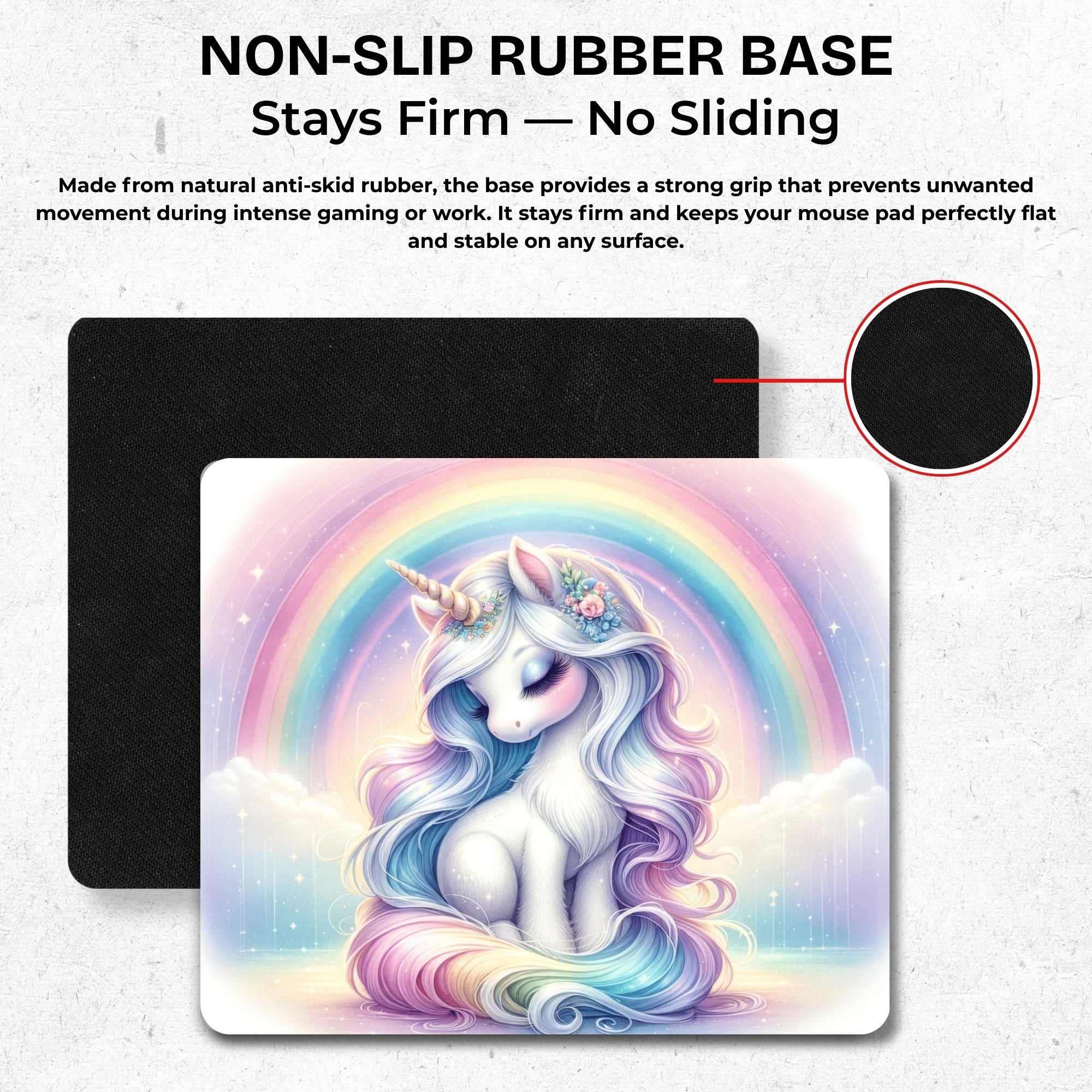 Rainbow Unicorn Mouse Pad
