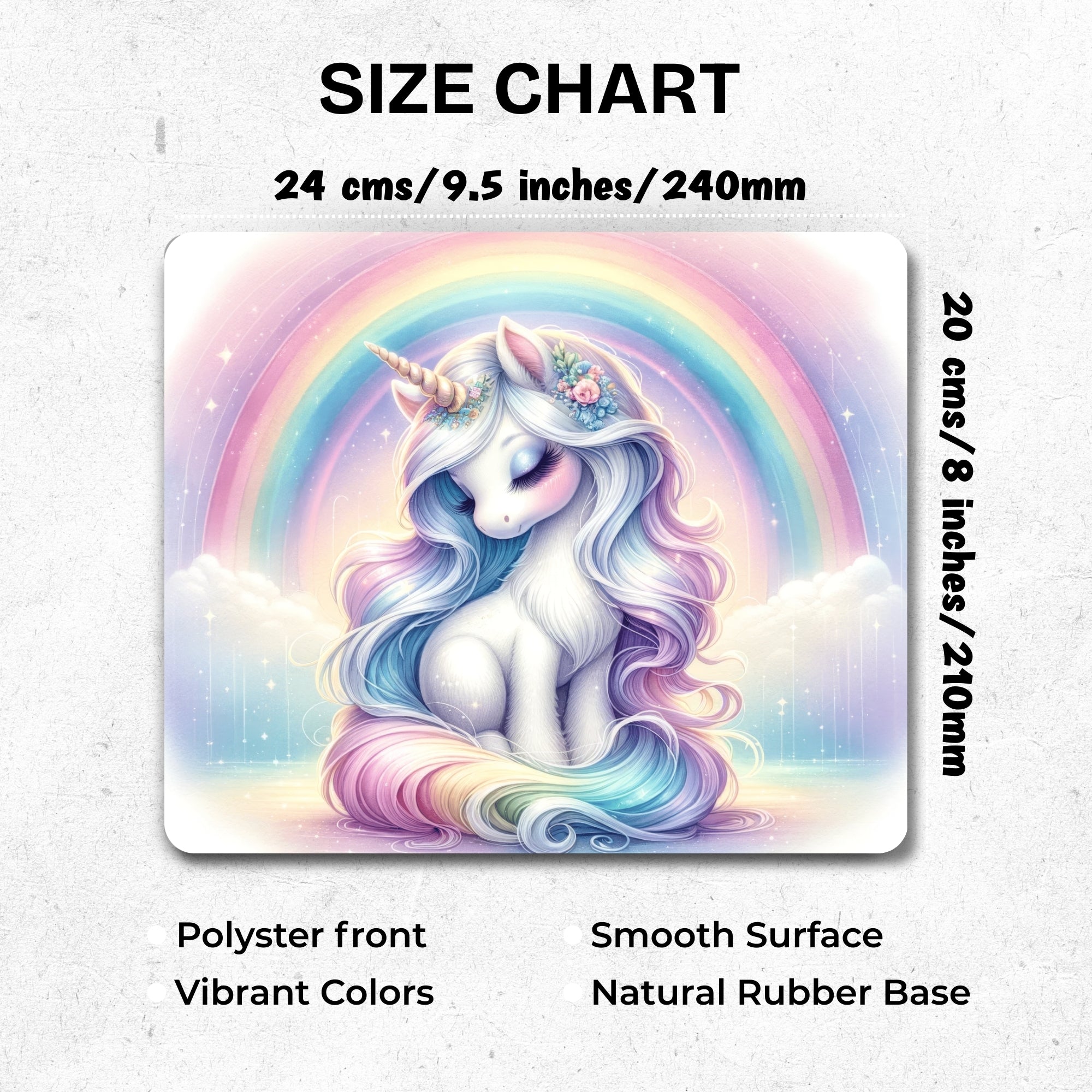 Rainbow Unicorn Mouse Pad
