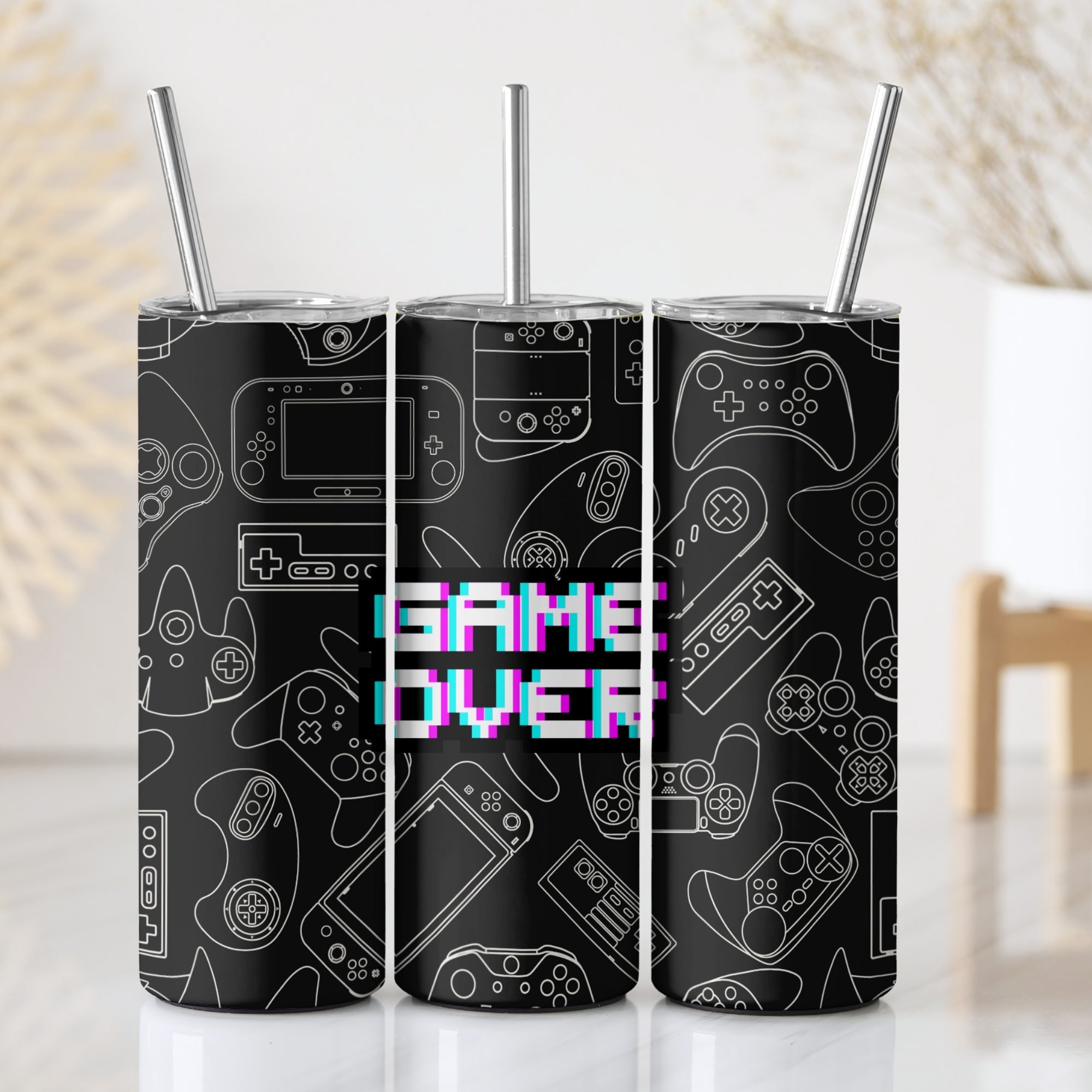 Game Nerd Themed Stainless Steel Vacuum Insulated Tumbler