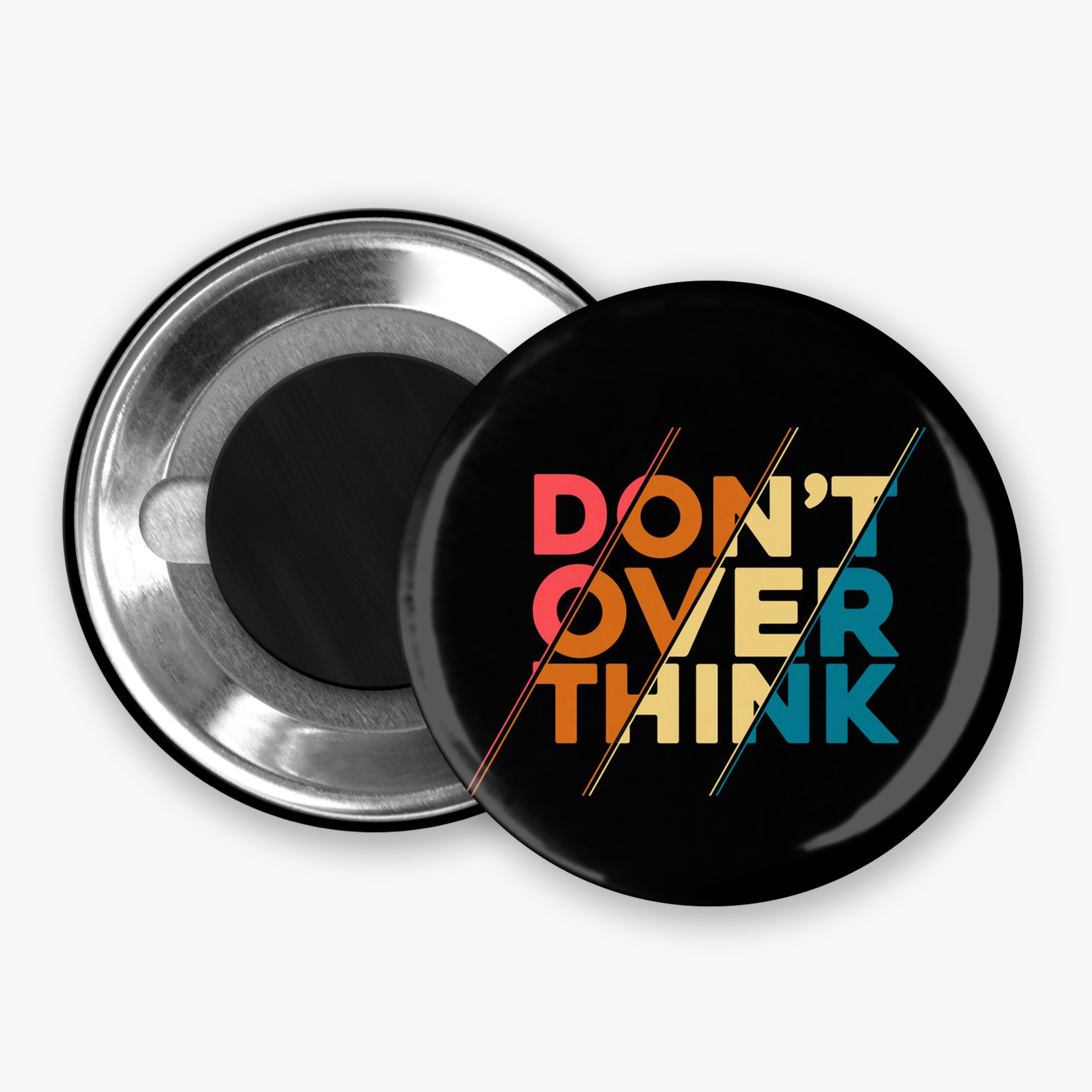 Don't Overthink- Button Pin / Magnet
