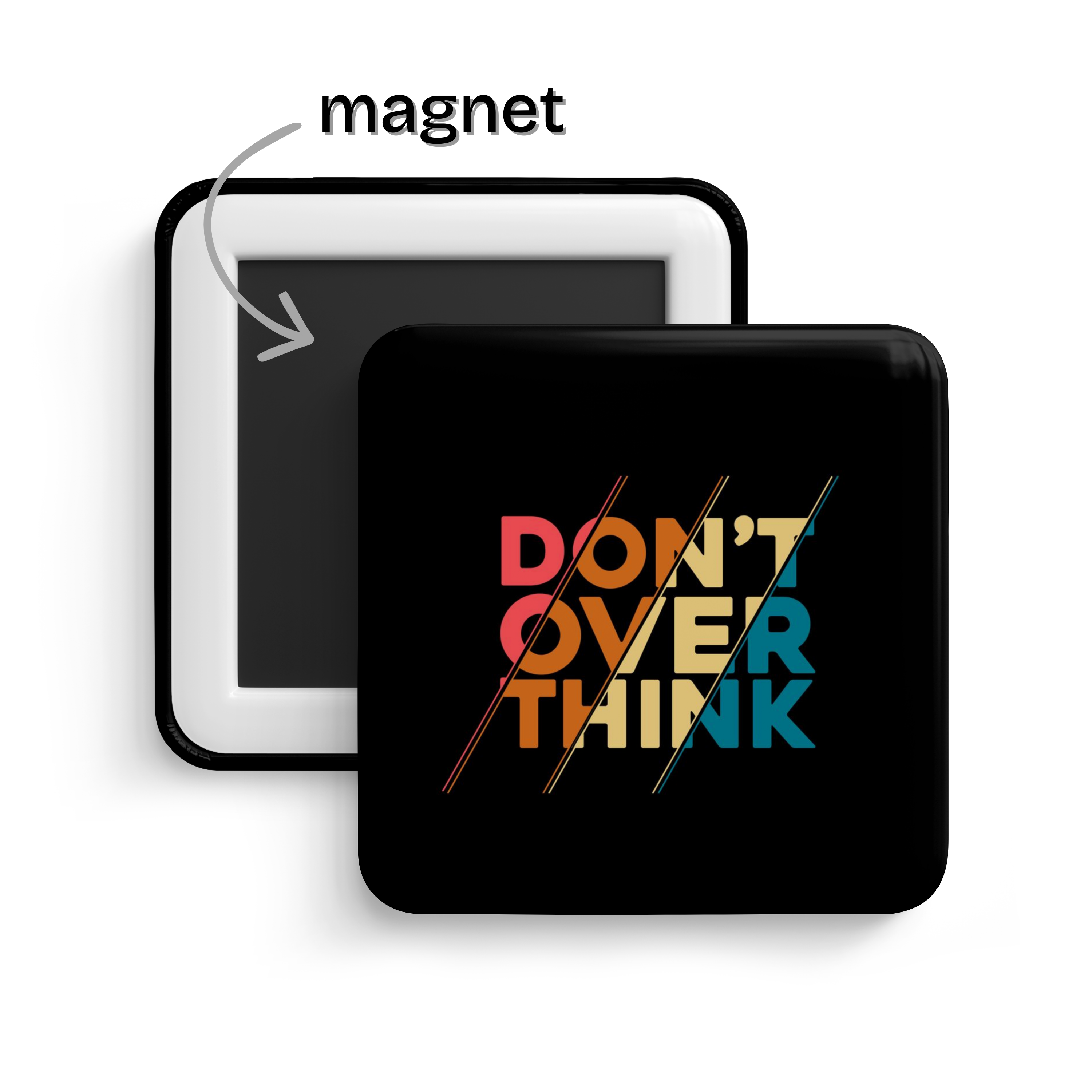 Don't Overthink Fridge Magnet