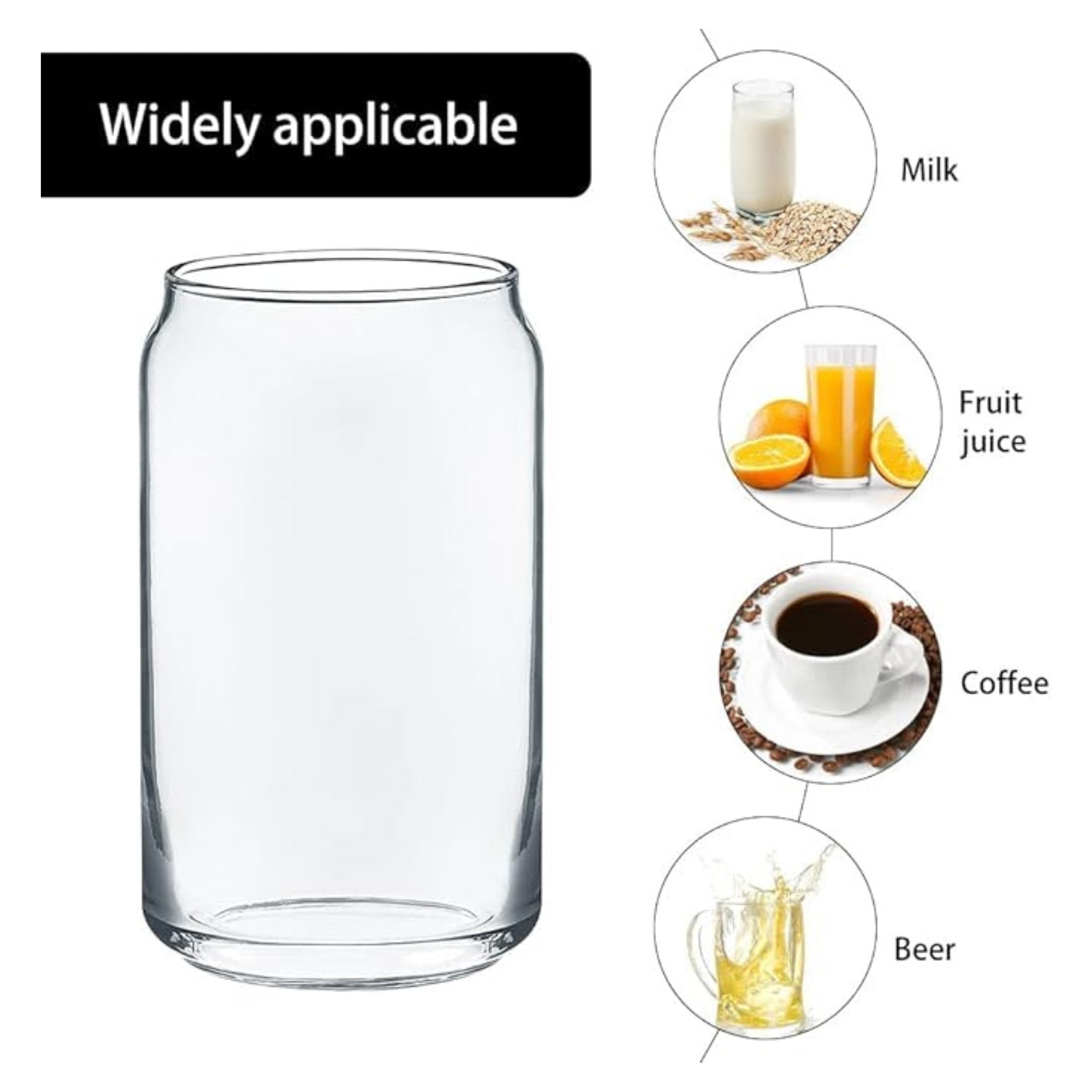 Clear - Glass Tumbler with Glass Straw & Bamboo Lid