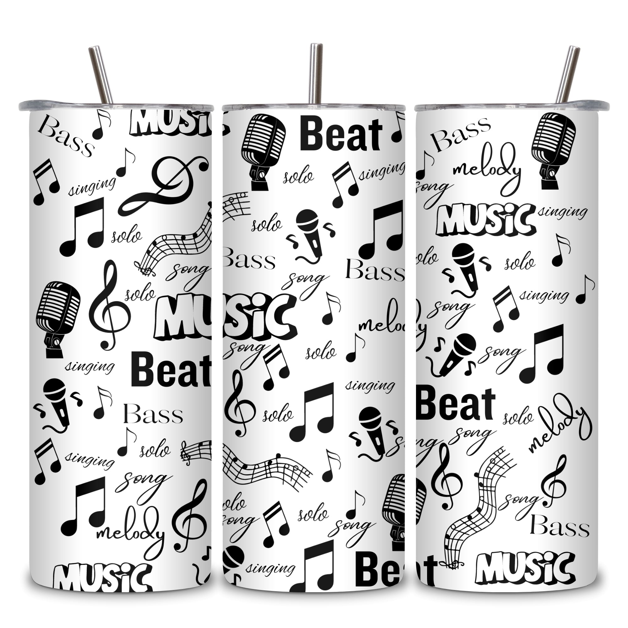 Music Lover Themed Stainless Steel Vacuum Insulated Tumbler