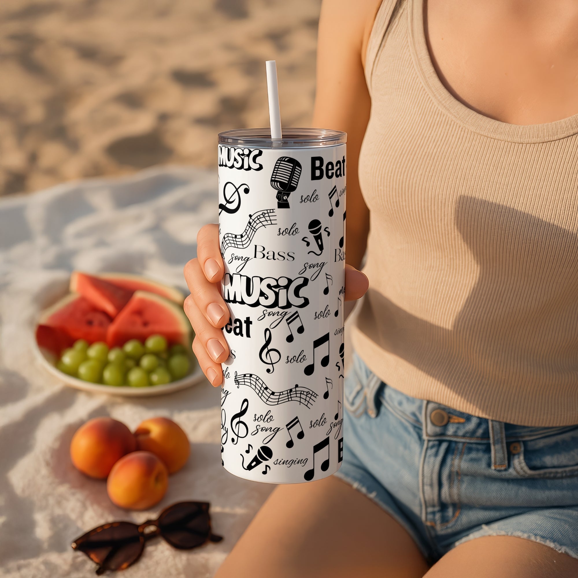Music Lover Themed Stainless Steel Vacuum Insulated Tumbler