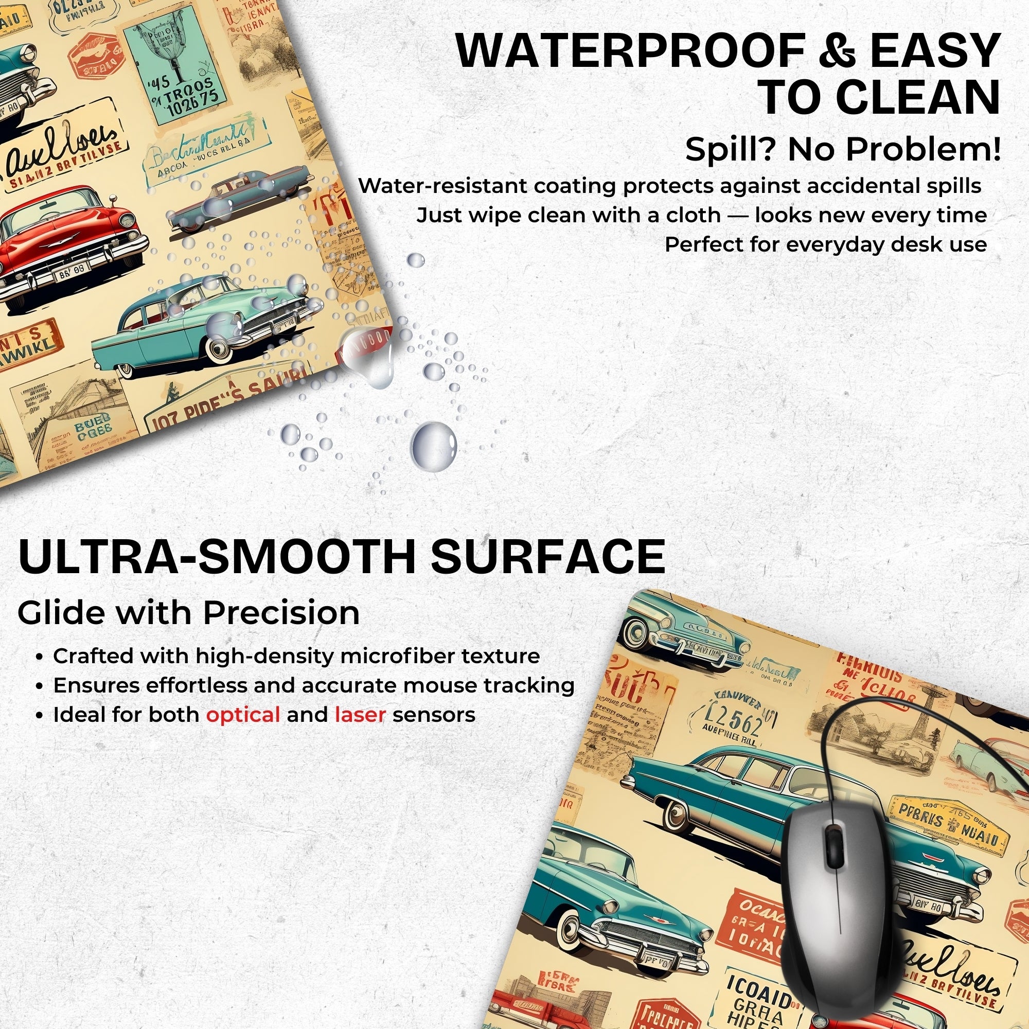 Retro Garage Mouse Pad