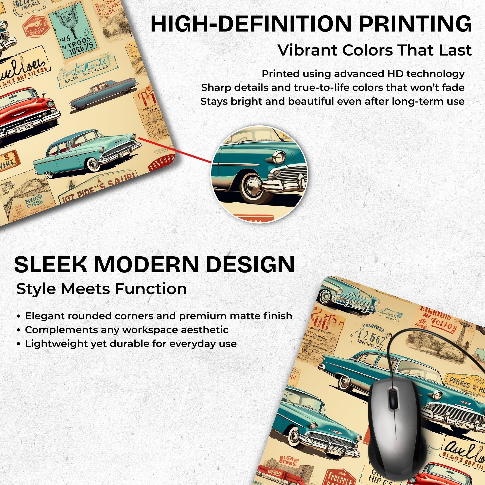 Retro Garage Mouse Pad