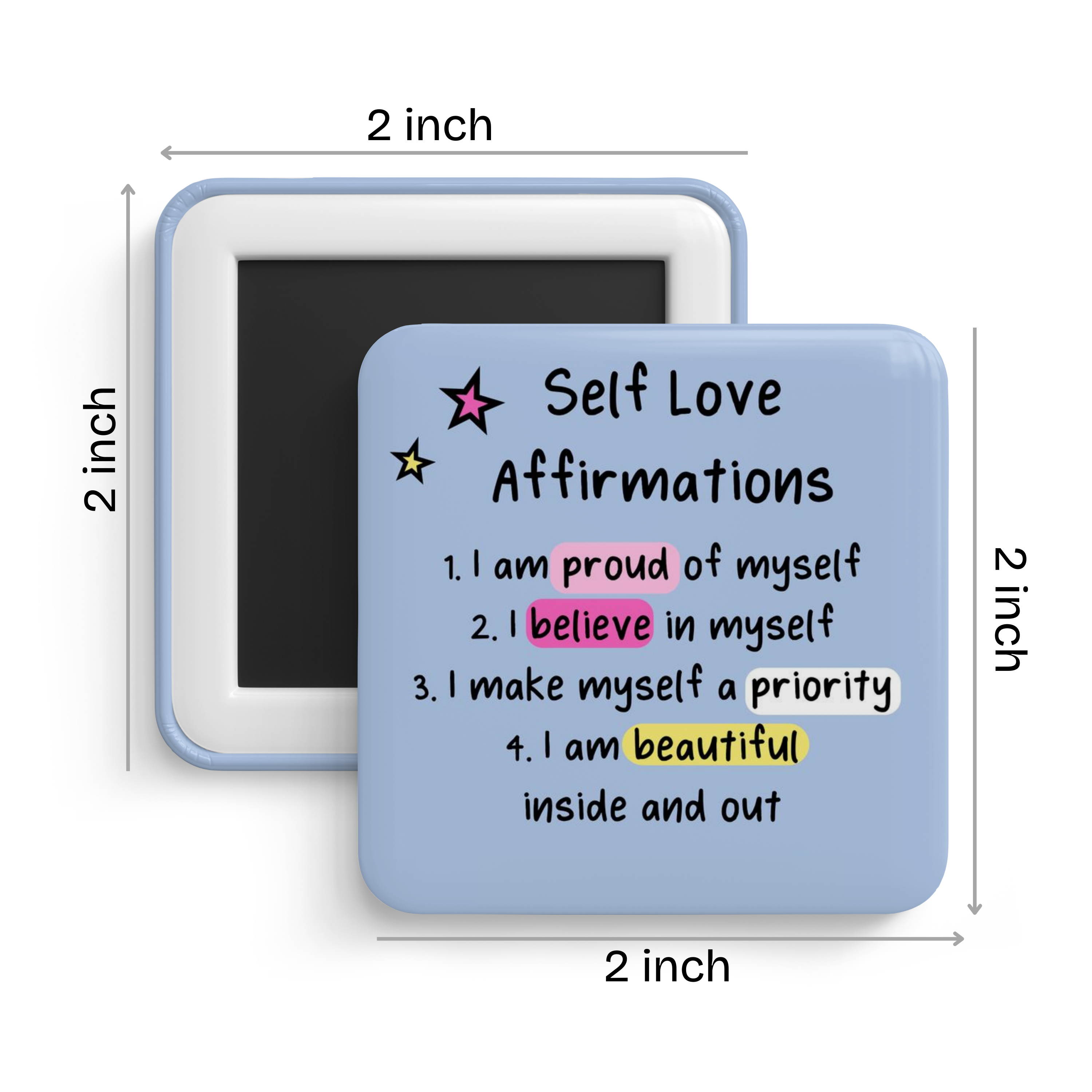 Self Love Affirmations Fridge Magnet
