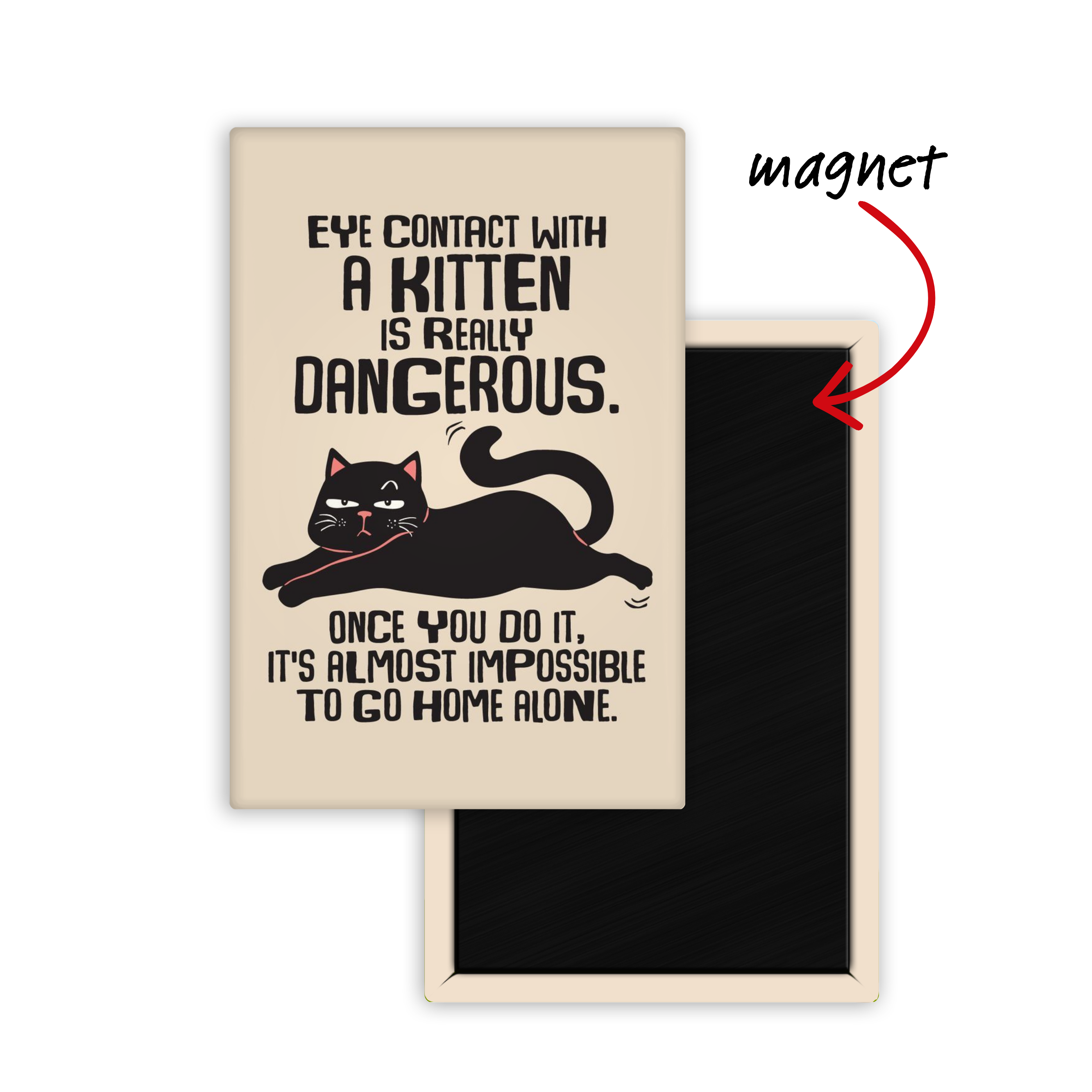 Emotional Support Cat Fridge Magnet