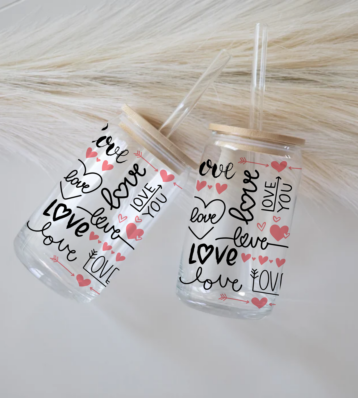 I Love You - Glass Tumbler