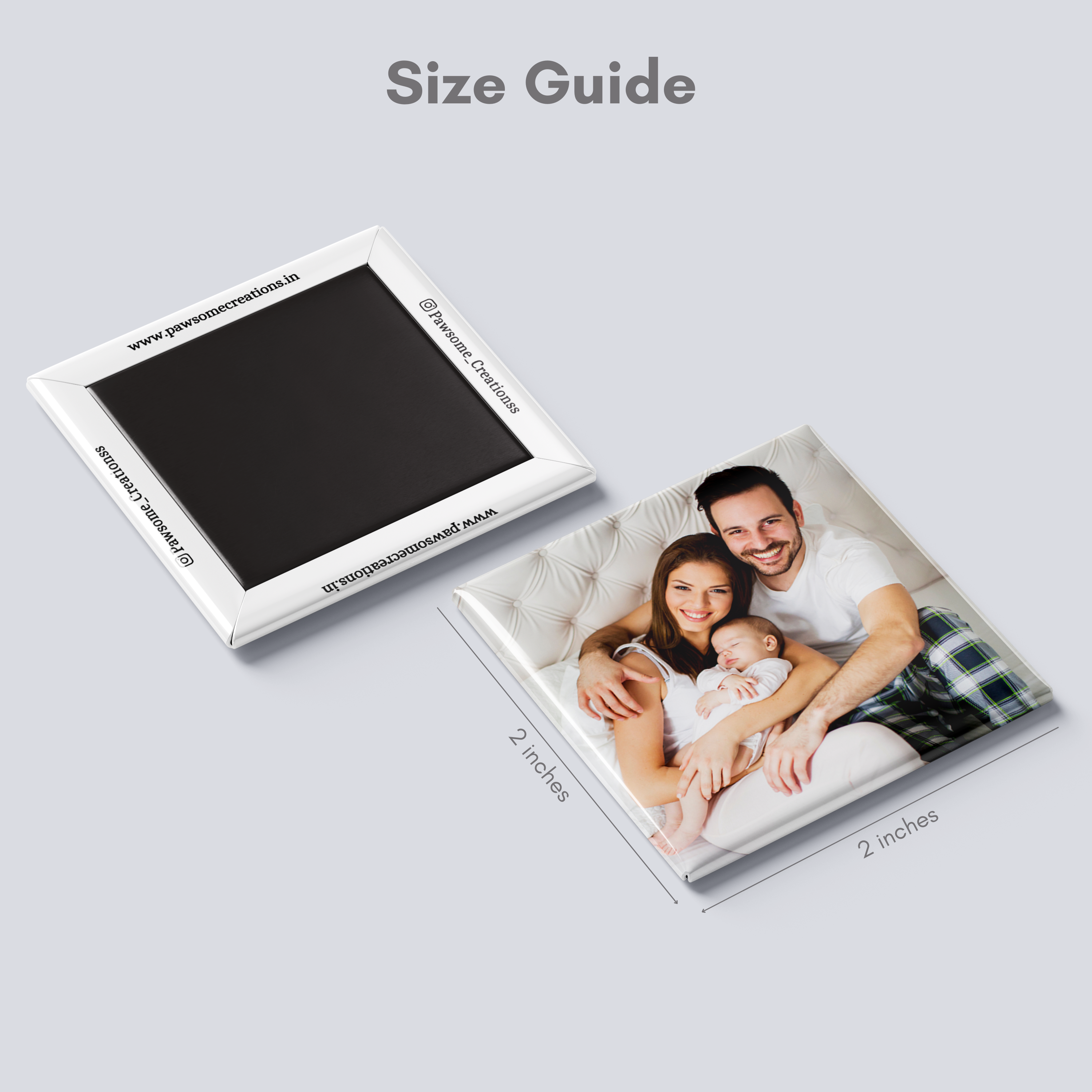 Perfect Square Photo Magnets 2x2 inch