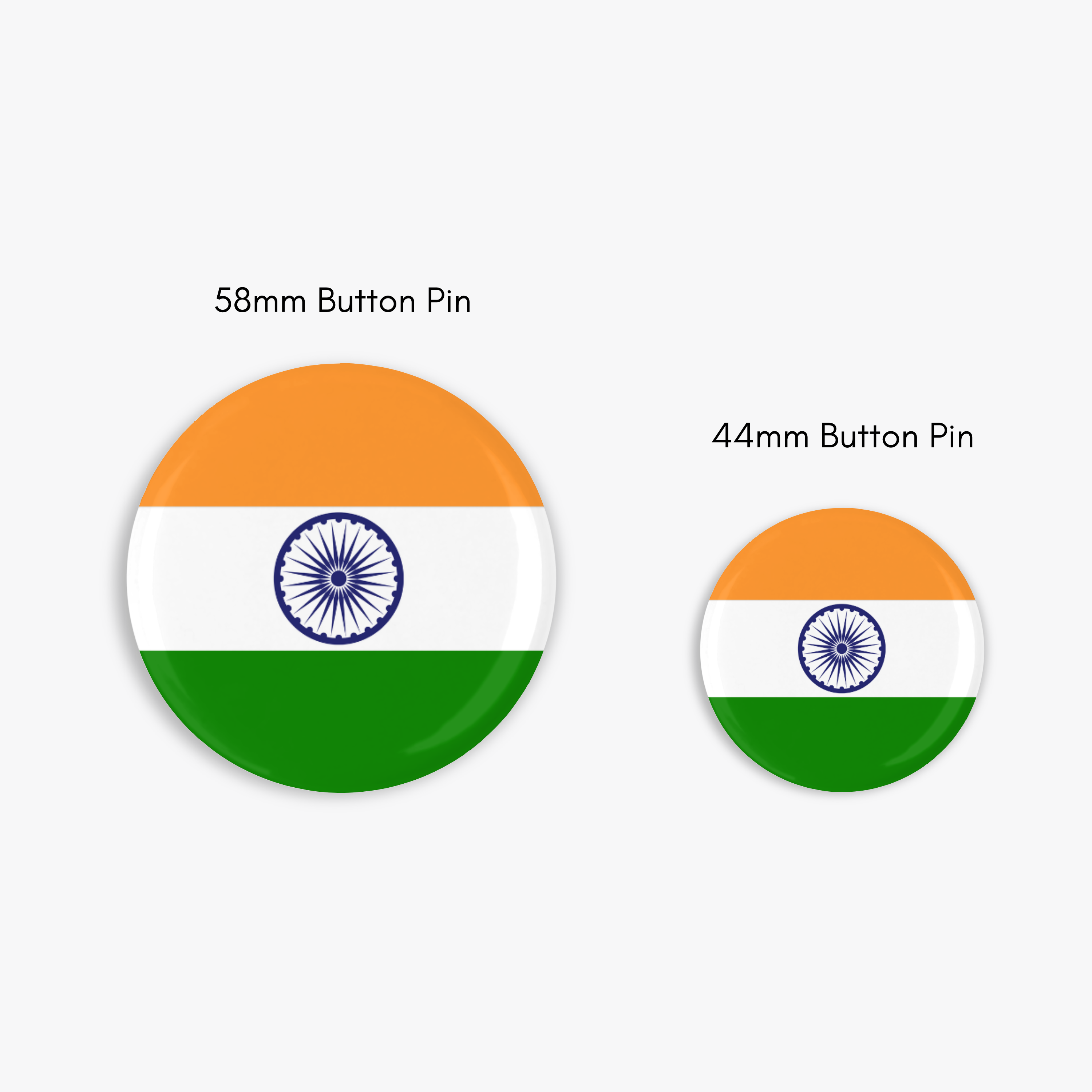 Indian Flag - Button Pin / Magnet