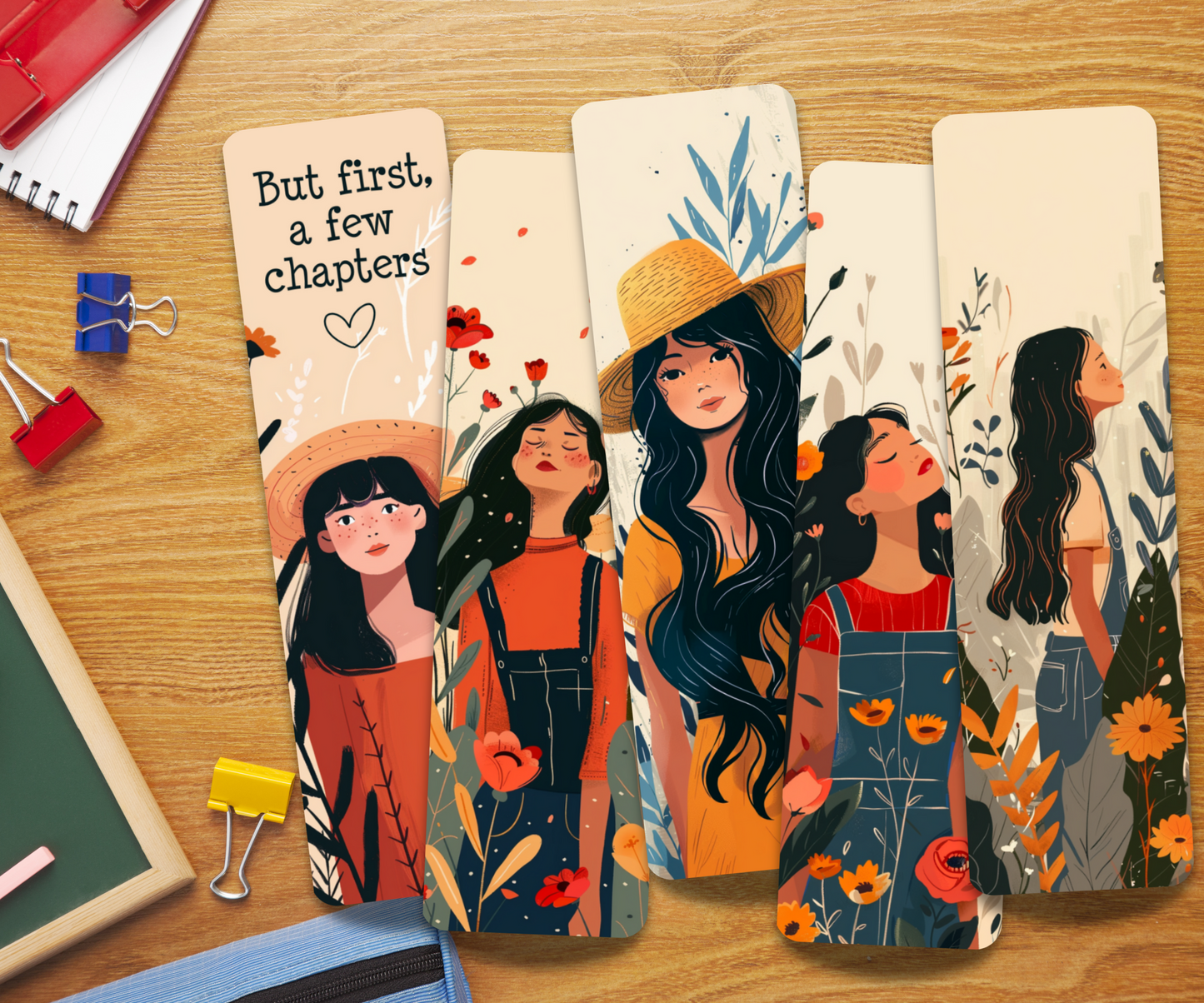 Boho Girl Laminated Bookmark