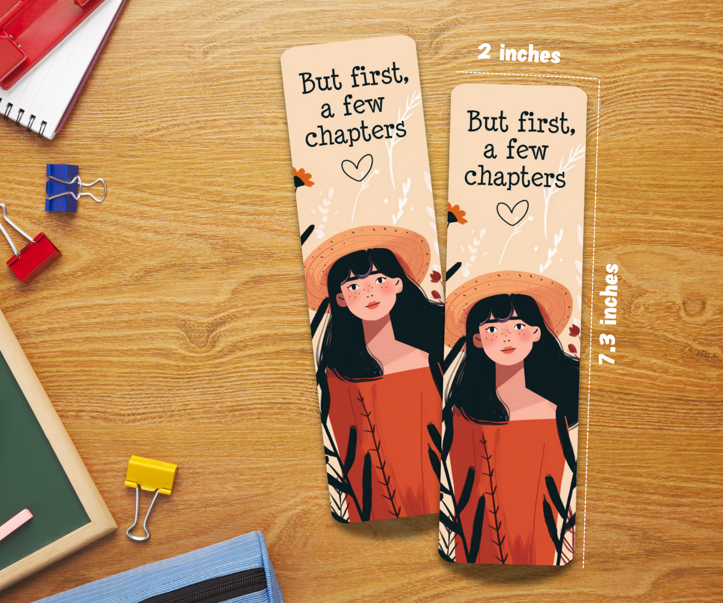 Boho Girl Laminated Bookmark
