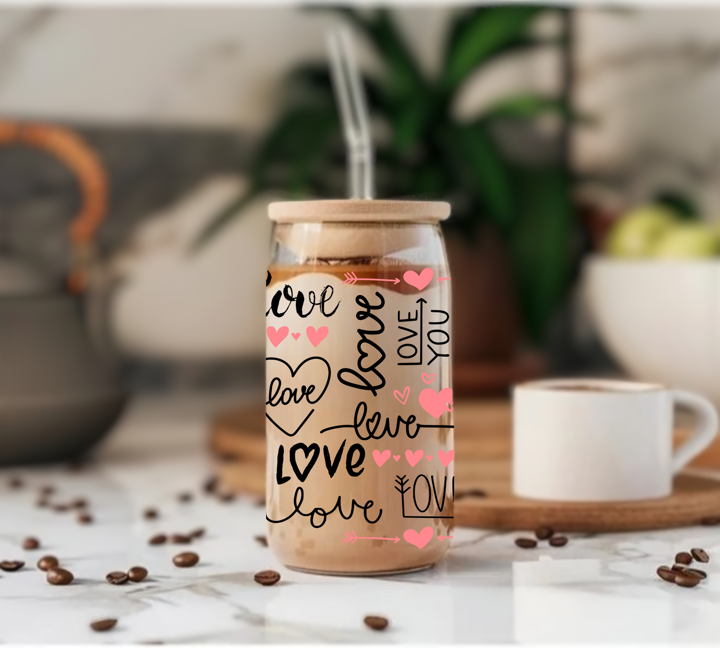 I Love You - Glass Tumbler