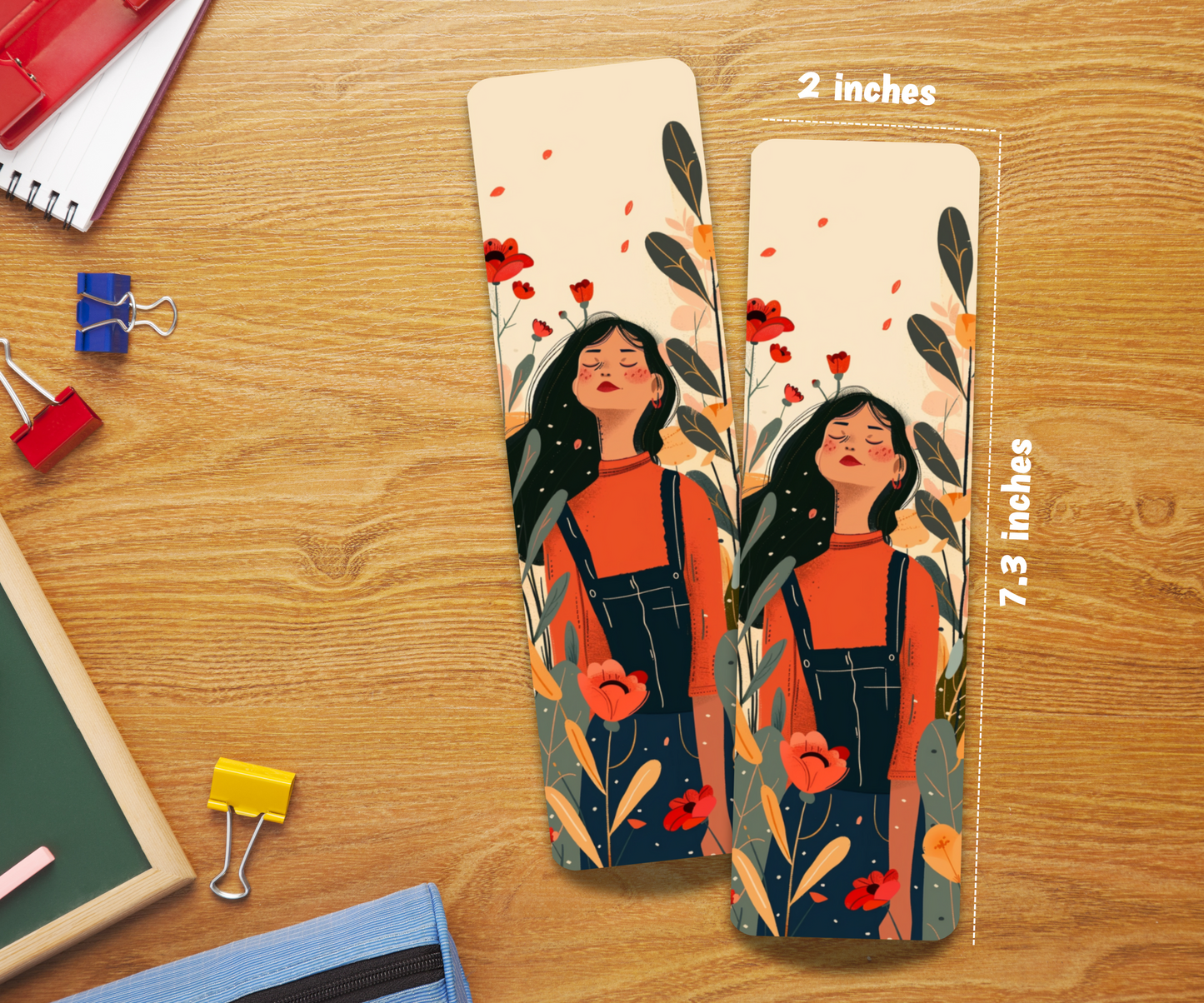 Boho Girl Laminated Bookmark