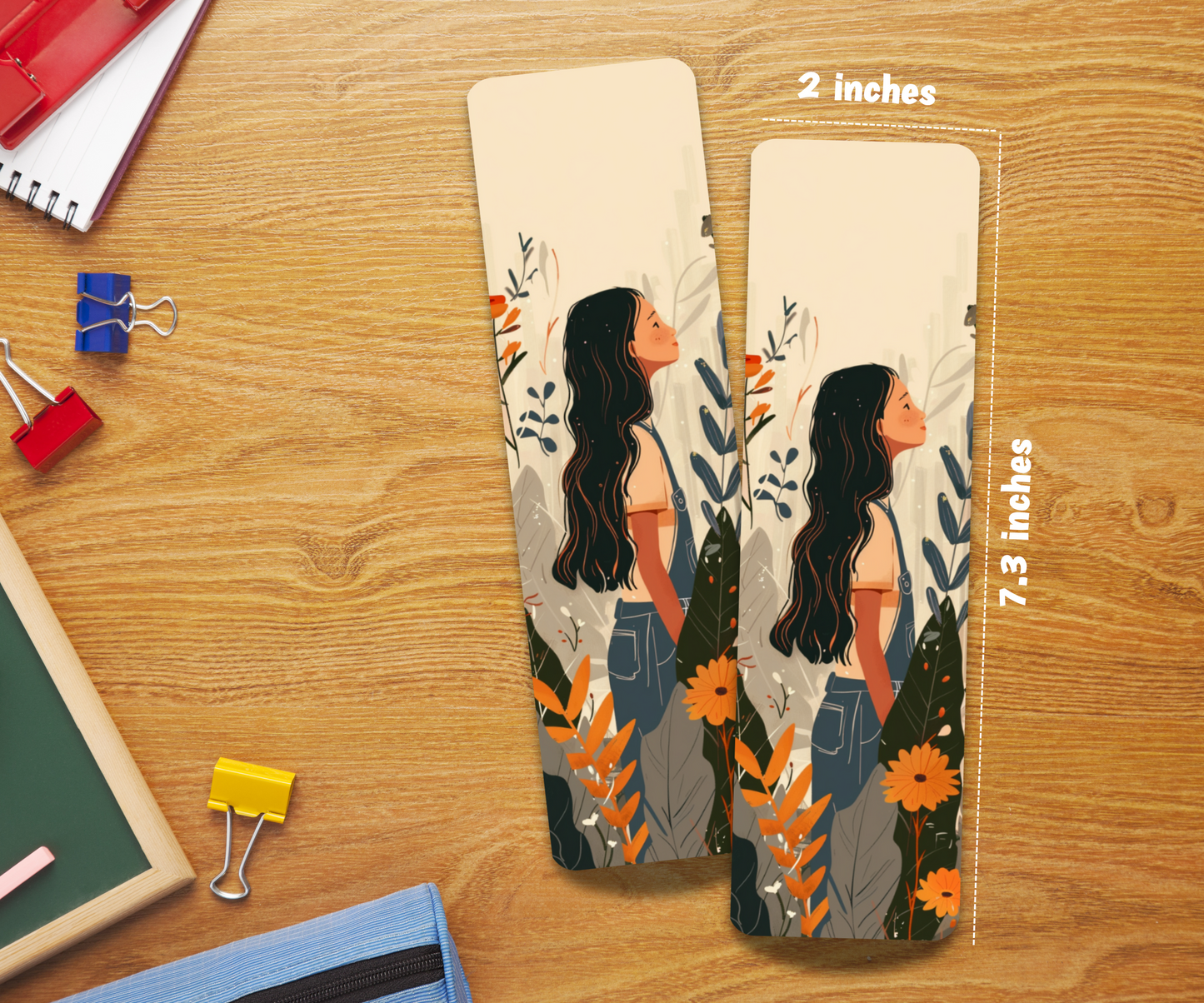 Boho Girl Laminated Bookmark