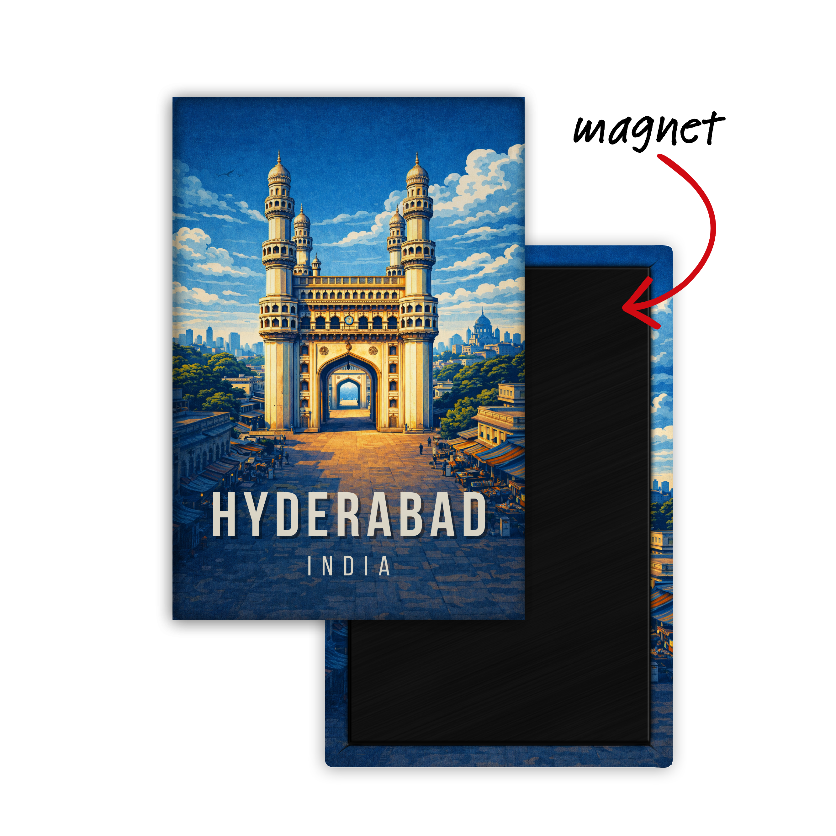 Escape to Hyderabad - Fridge Magnet