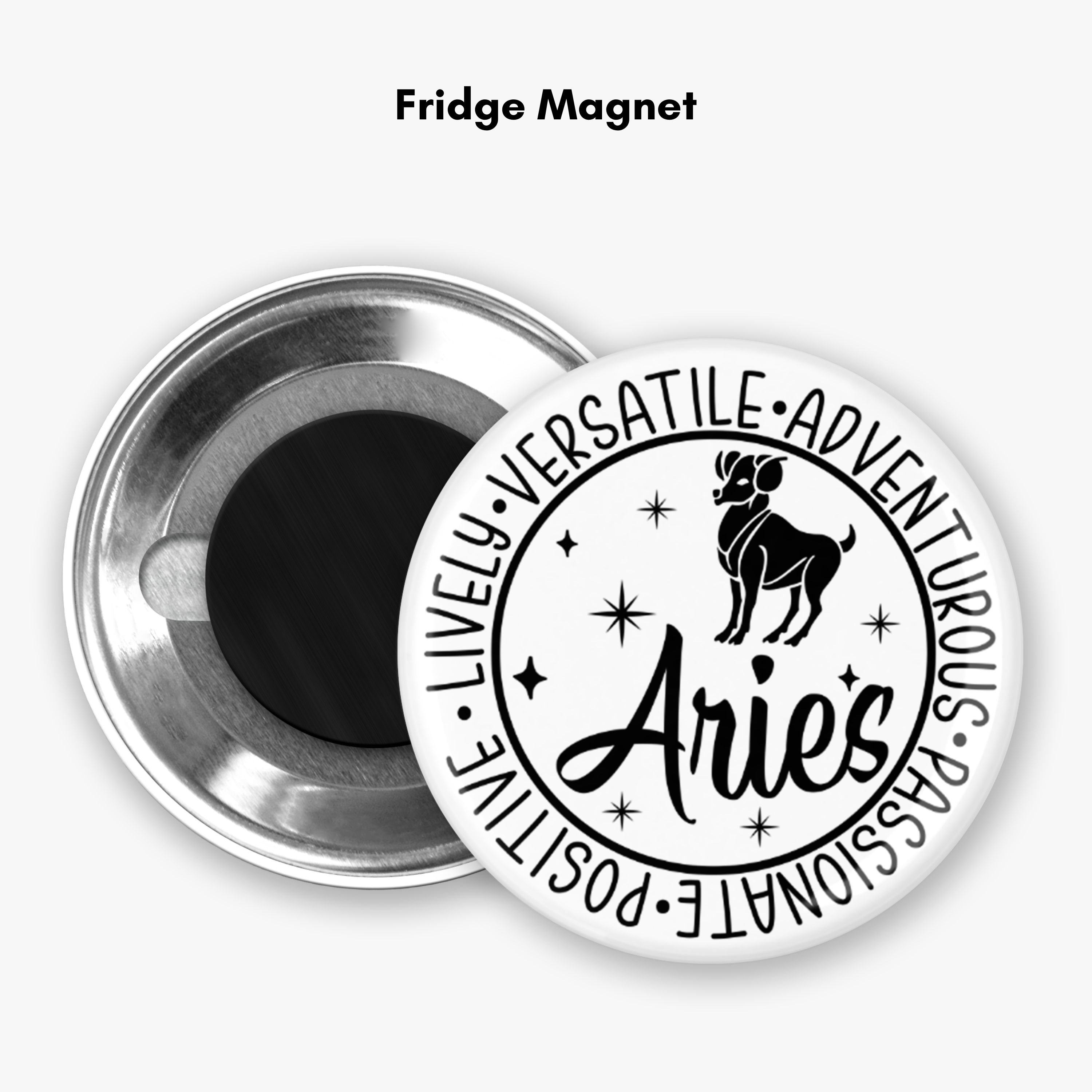 Zodiac Aries Button Pin / Magnet