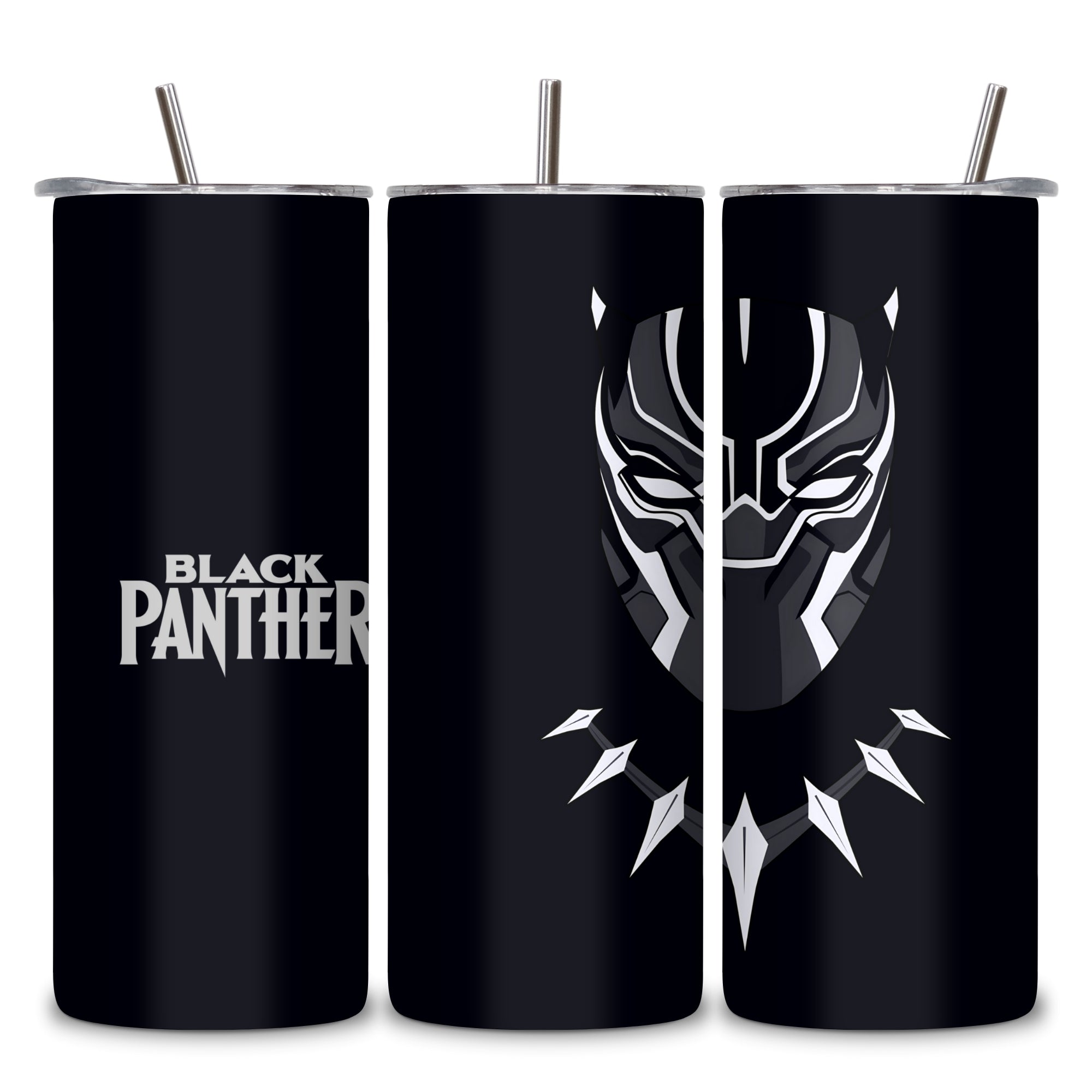 Black Panther Themed Stainless Steel Vacuum Insulated Tumbler