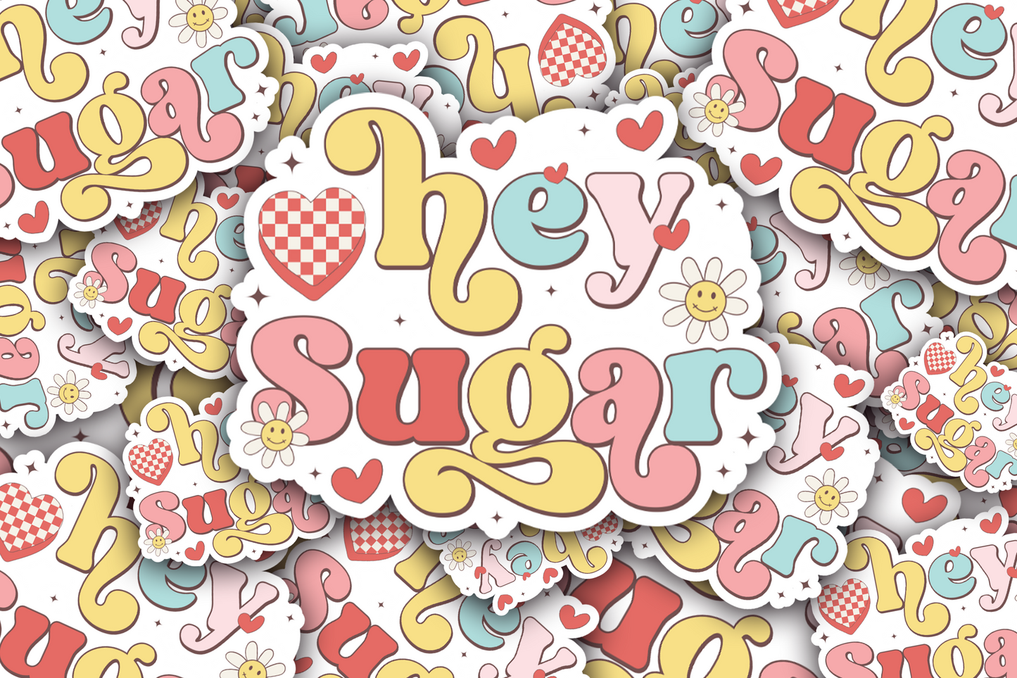 Hey Sugar Retro Vinyl Waterproof Sticker