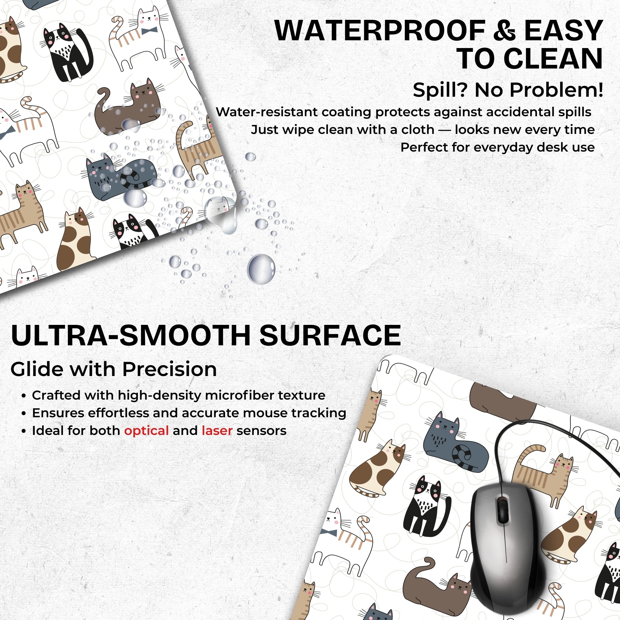 Whisker Vibes Mouse Pad