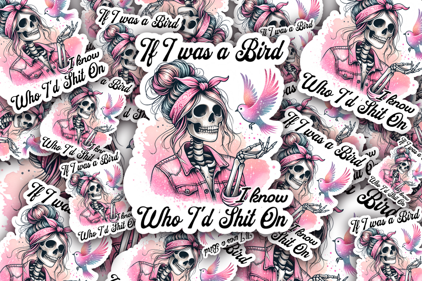 If I was a Bird Vinyl Waterproof Sticker