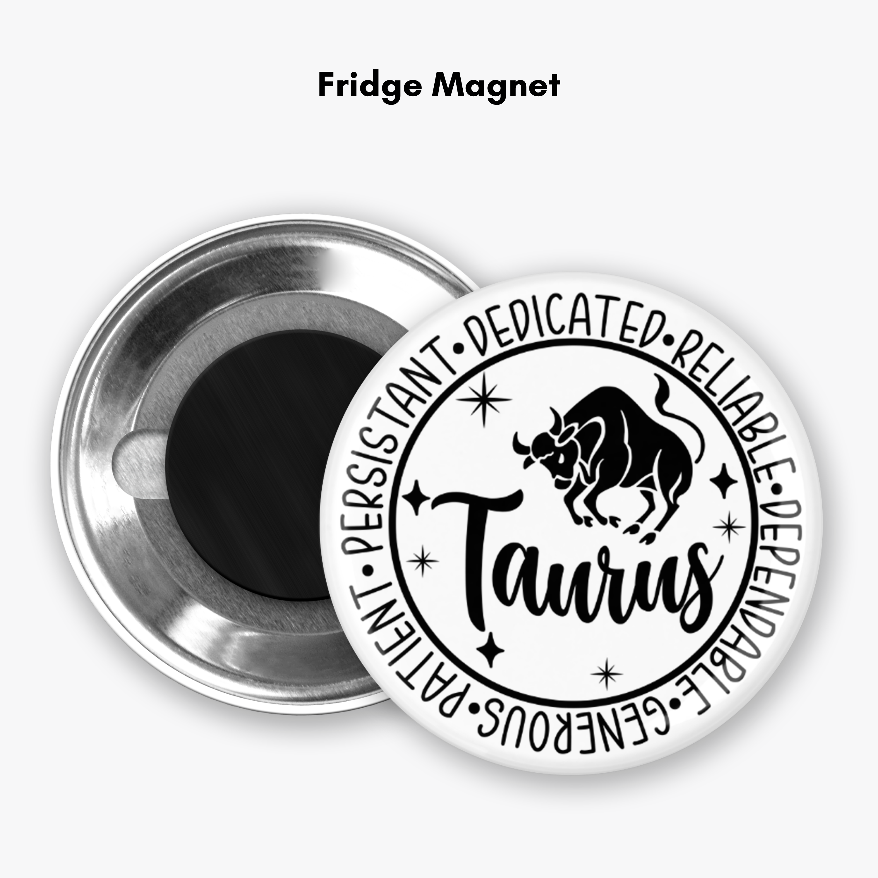 Zodiac Taurus Button Pin / Magnet
