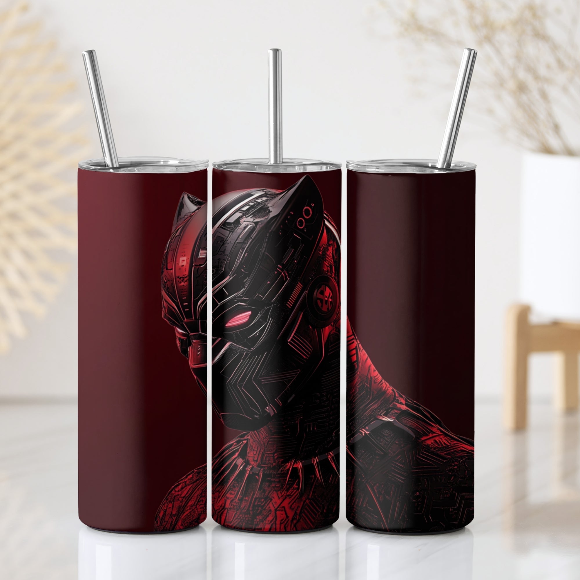 Red Panther Themed Stainless Steel Vacuum Insulated Tumbler