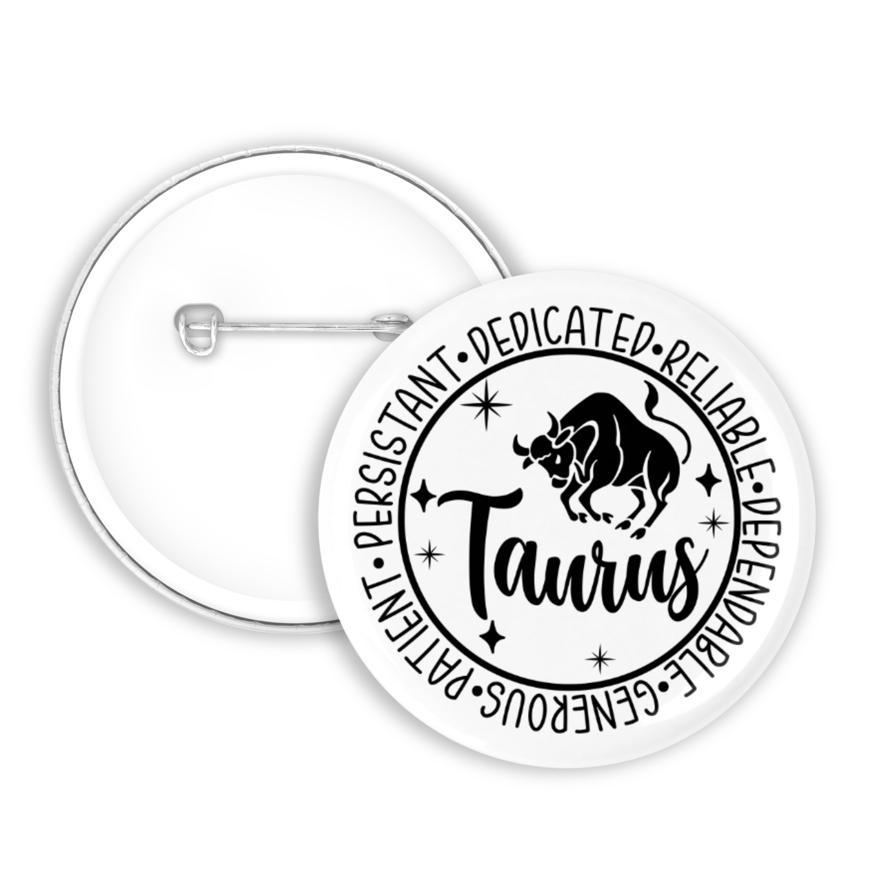 Zodiac Taurus Button Pin / Magnet