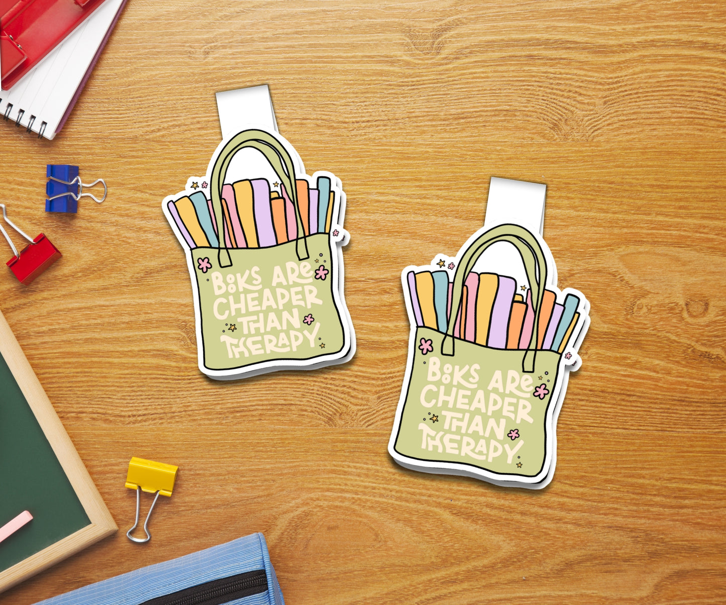 Books Are Cheaper Than Therapy Magnetic Bookmark