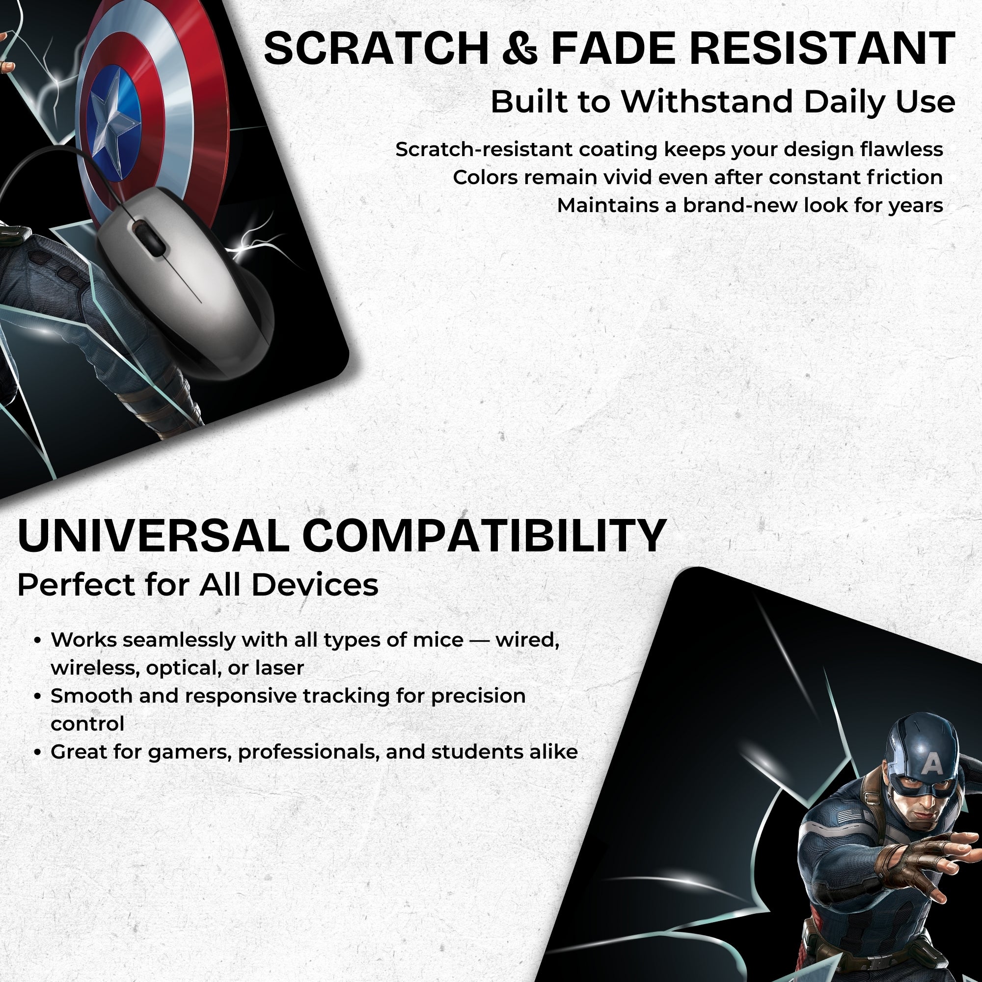 Captain America โ Shield Force Mouse Pad