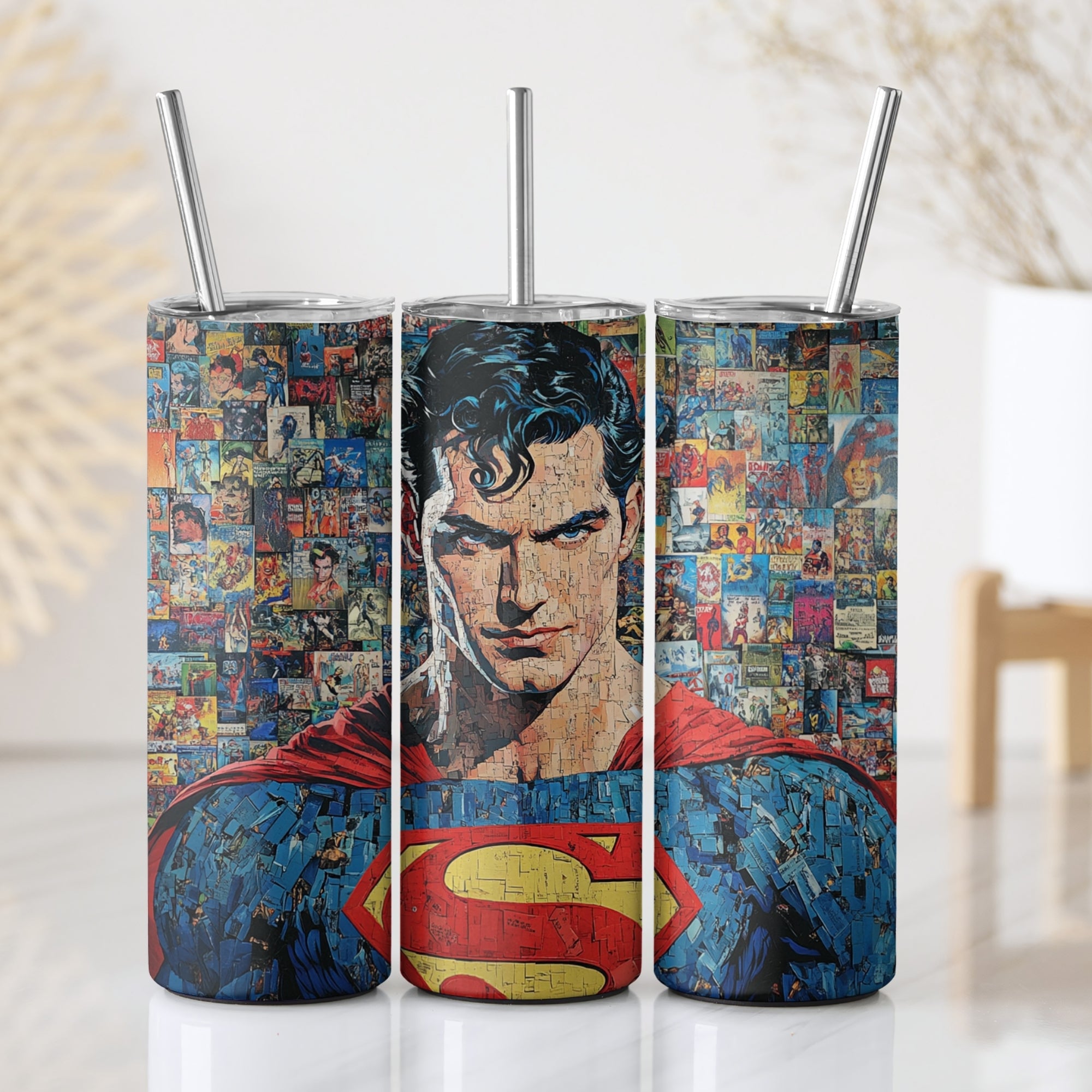 SuperMan Themed Stainless Steel Vacuum Insulated Tumbler
