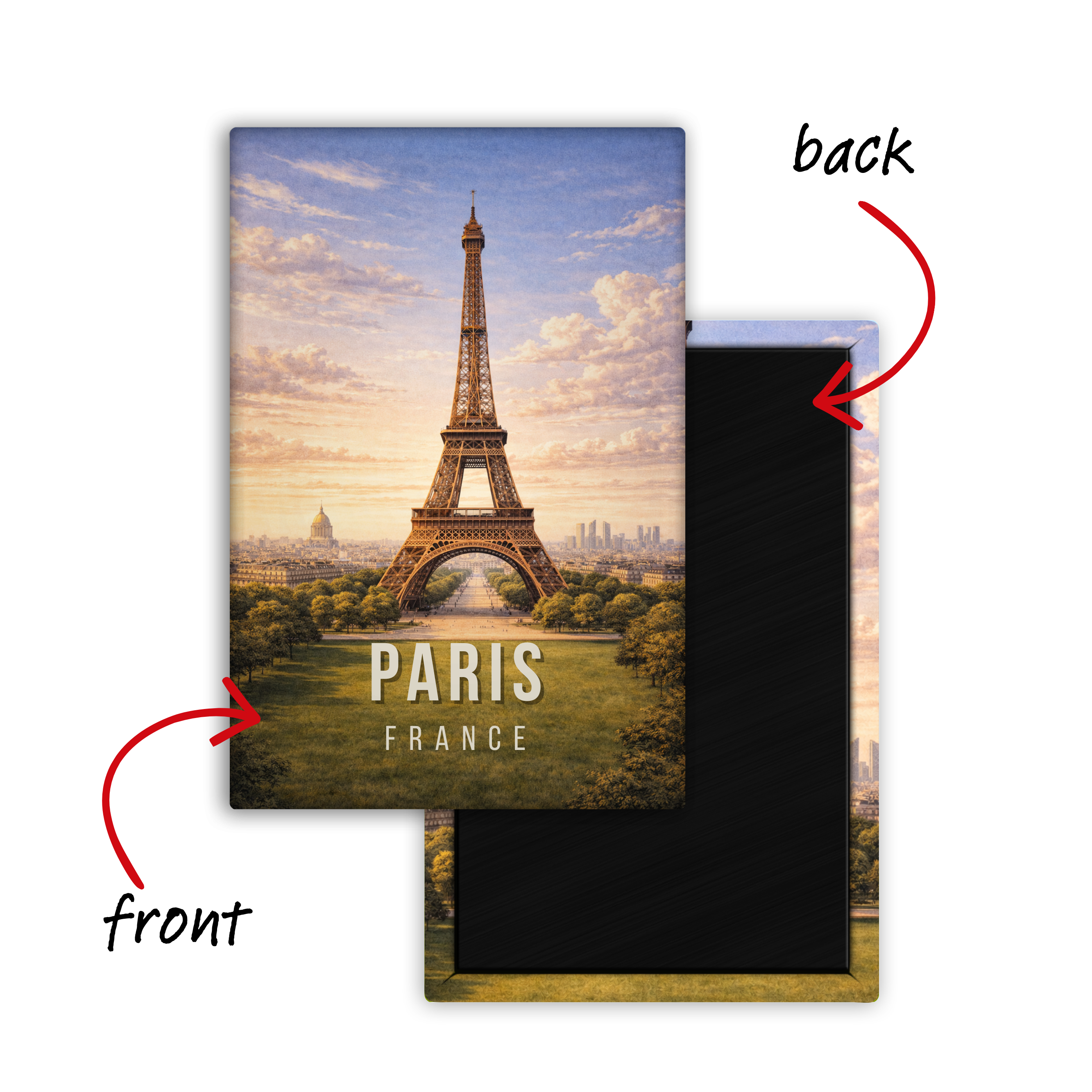 Postcards from Paris, France Fridge Magnet