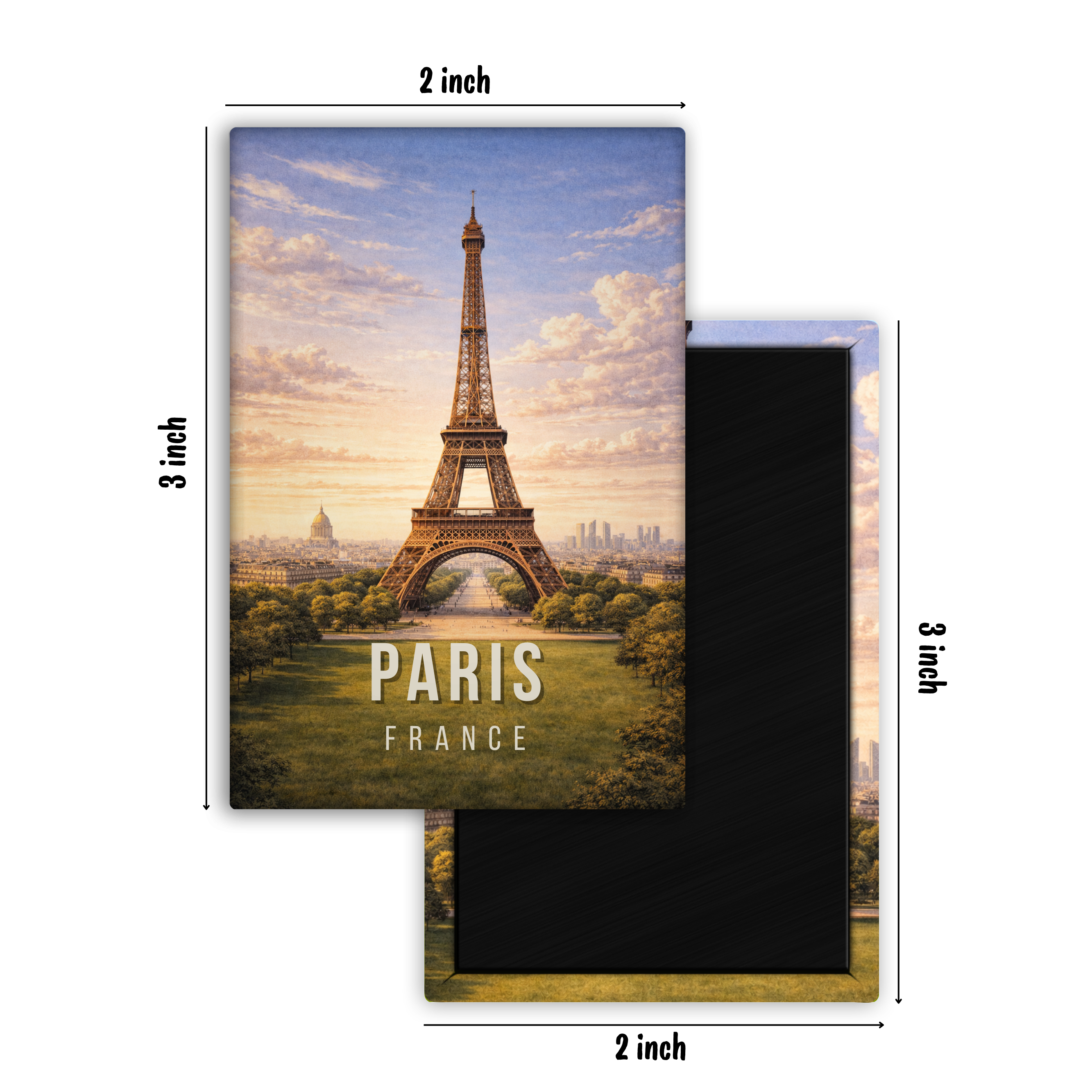 Postcards from Paris, France Fridge Magnet